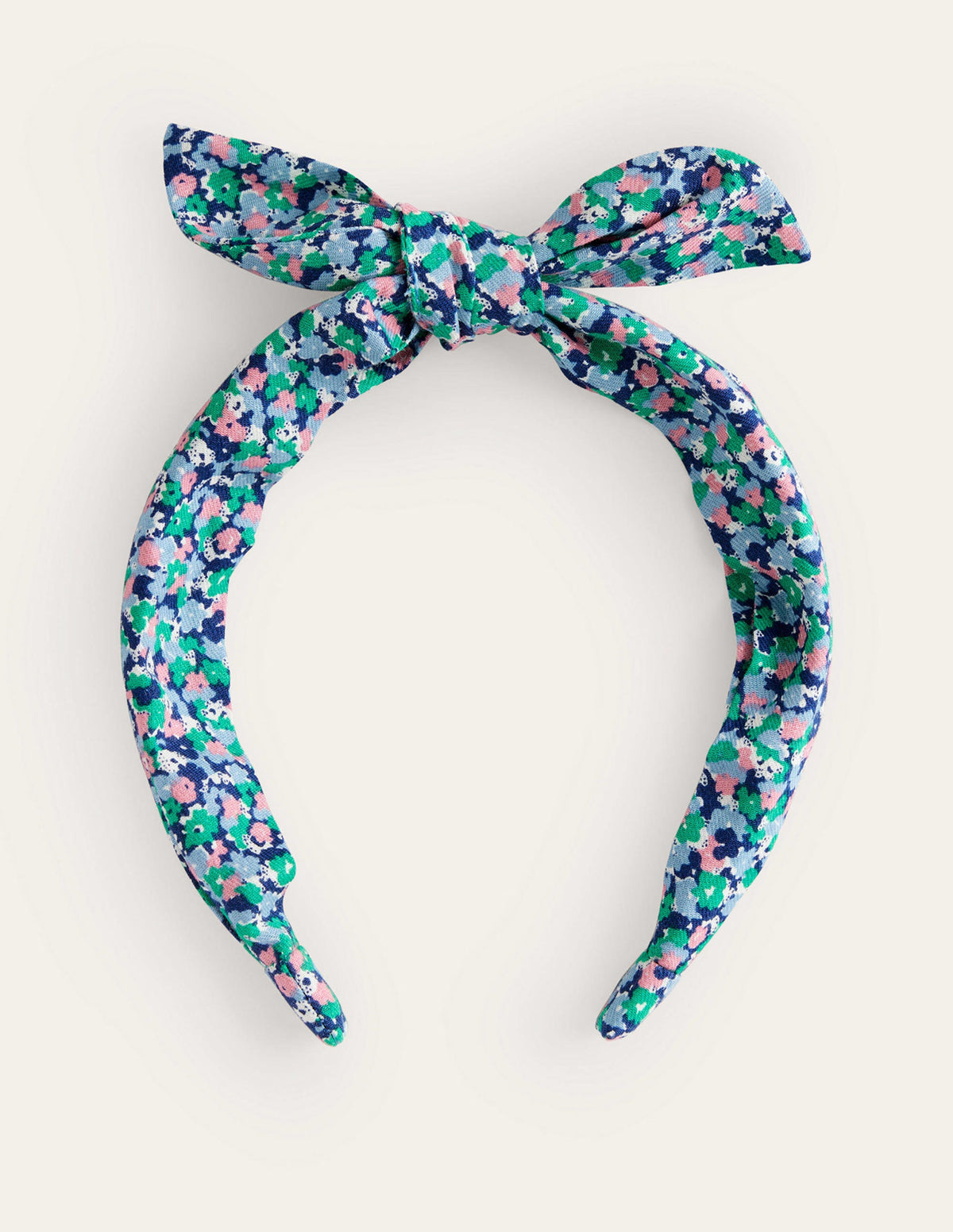 Bow Headband-Blue Ditsy Floral - Image 1