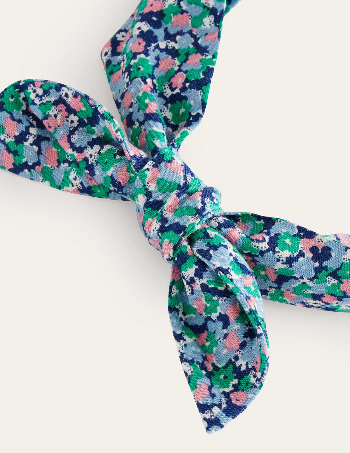 Bow Headband-Blue Ditsy Floral - Image 2