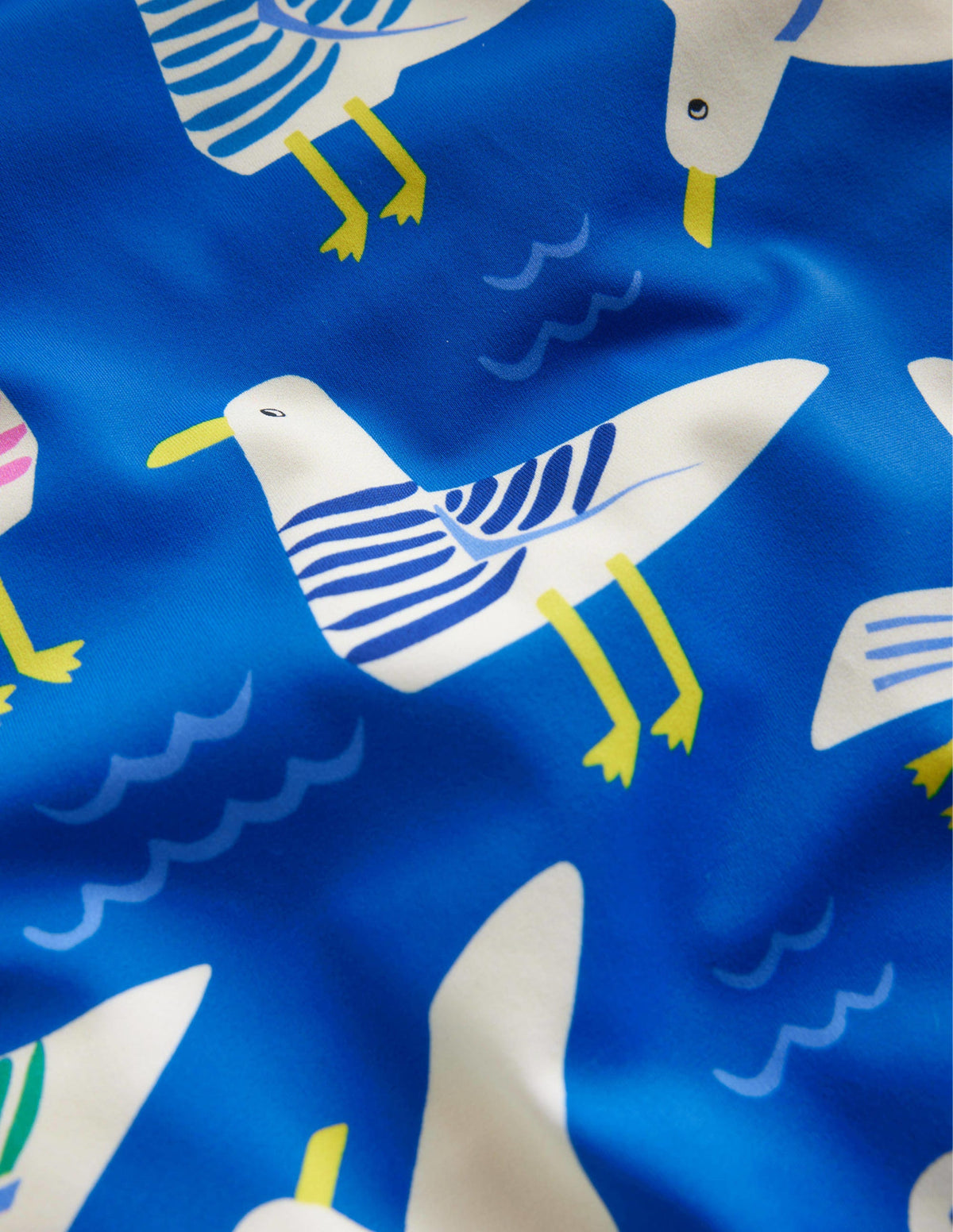 Cross-back Printed Swimsuit-Directoire Blue Seagulls - Image 3