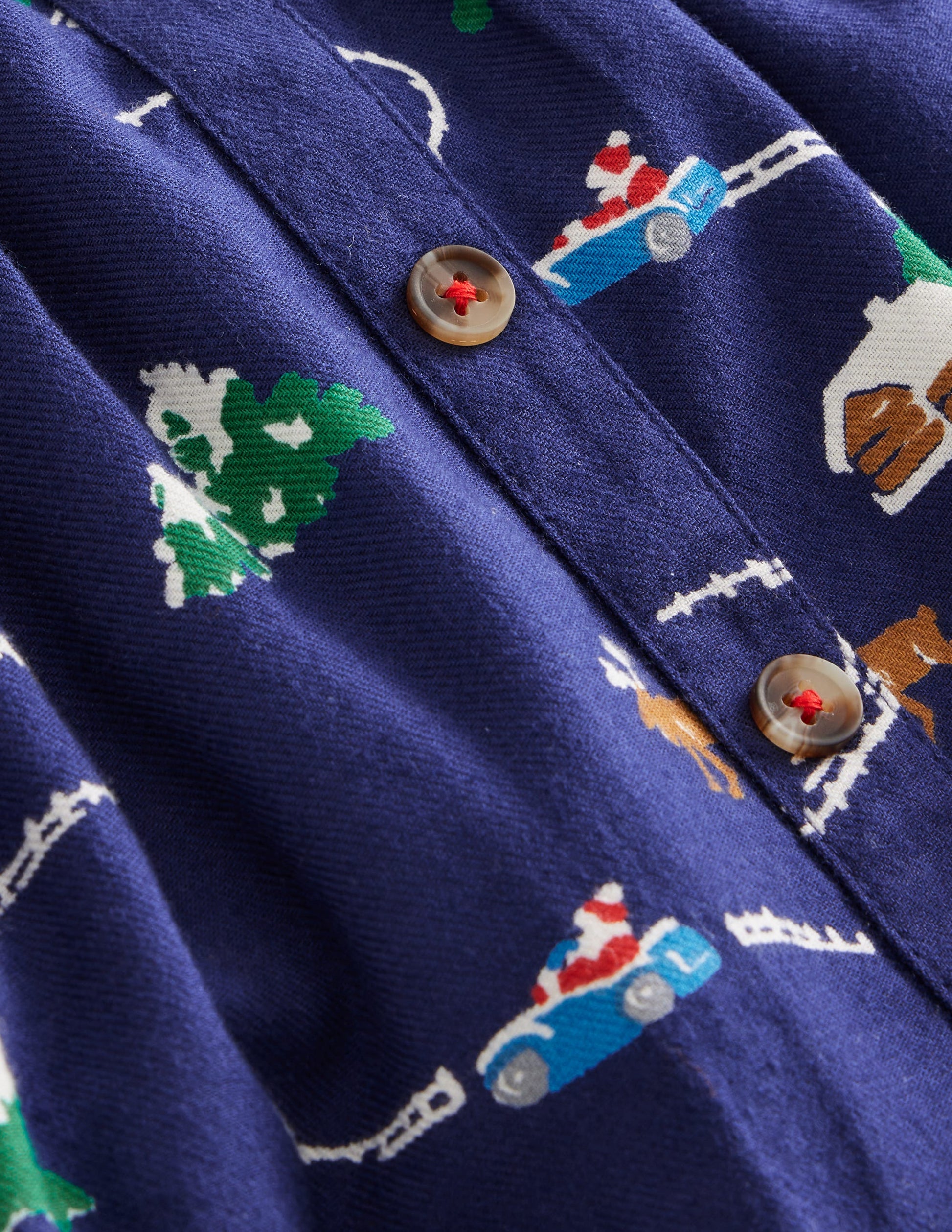 Pull On Twirly Skirt-College Navy Festive Scene-3