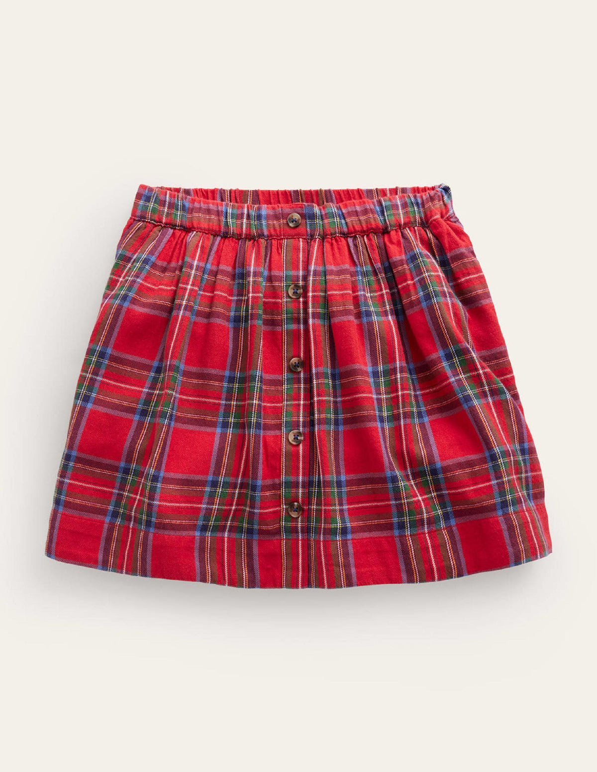 Pull On Twirly Skirt-Red / Blue Check - Image 1