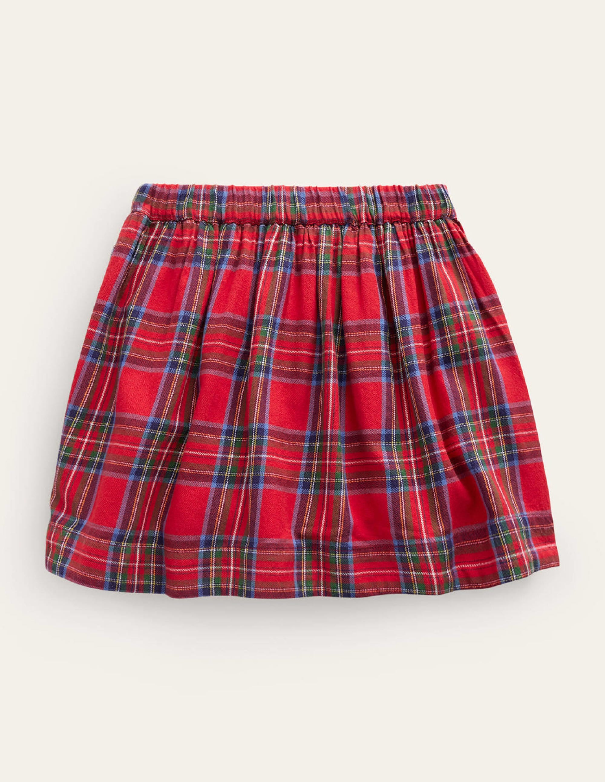 Pull On Twirly Skirt-Red / Blue Check - Image 2
