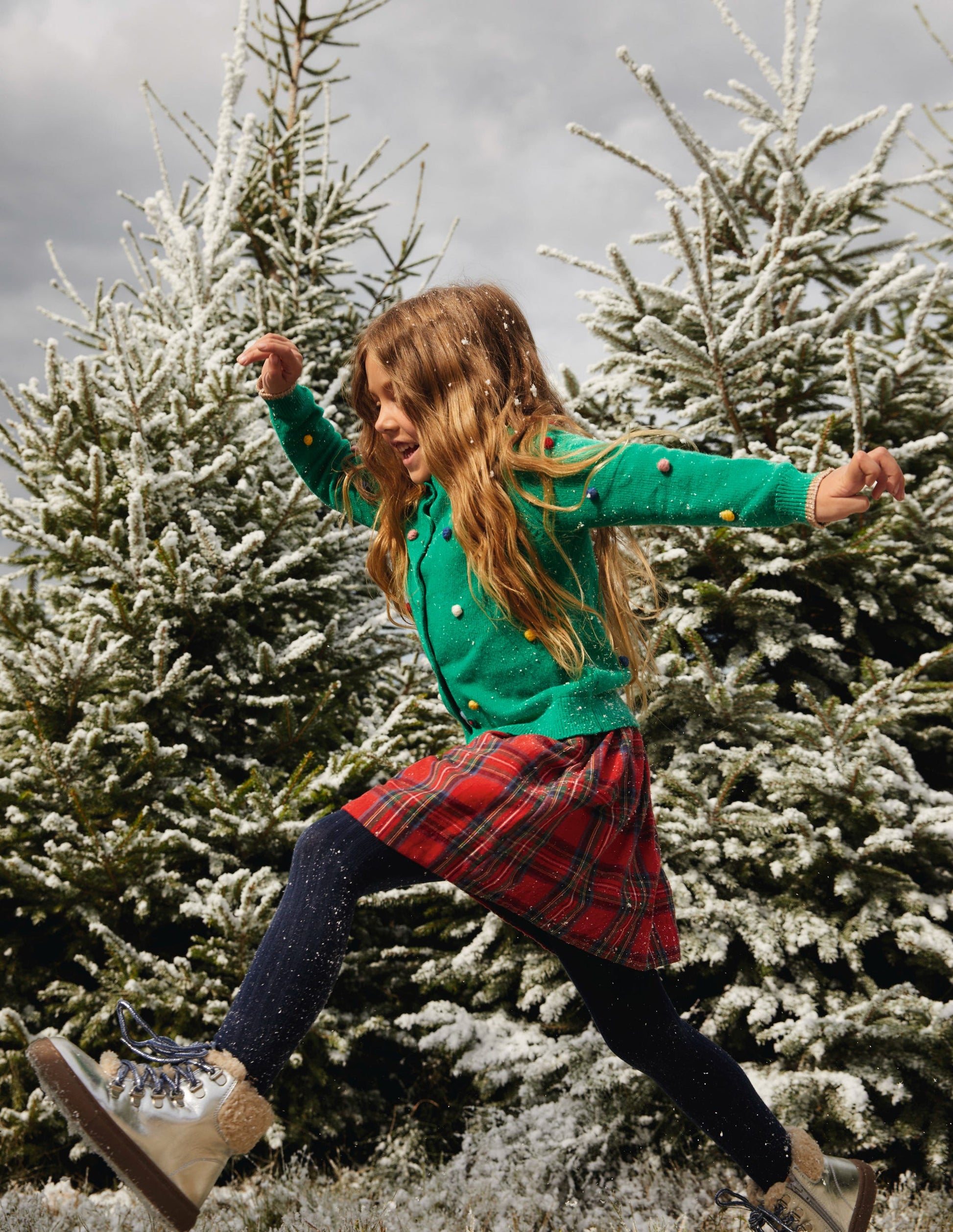 Pull On Twirly Skirt-Red / Blue Check-4