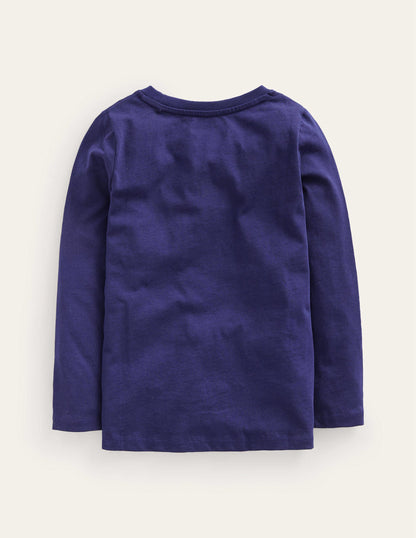 Metallic Logo T-shirt-French Navy Deer-2