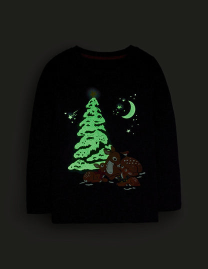 Metallic Logo T-shirt-French Navy Deer-4