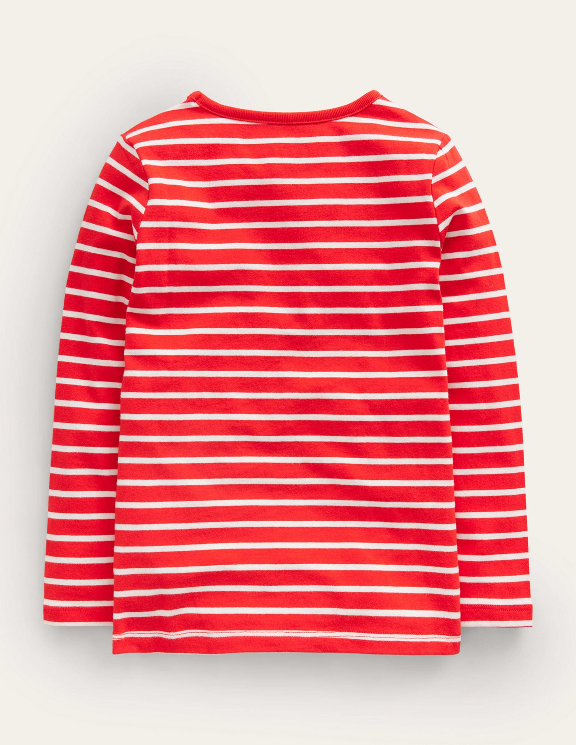 Puff Sleeve Appliqué T-shirt-Brilliant Red/Ivory Carolers - Image 2