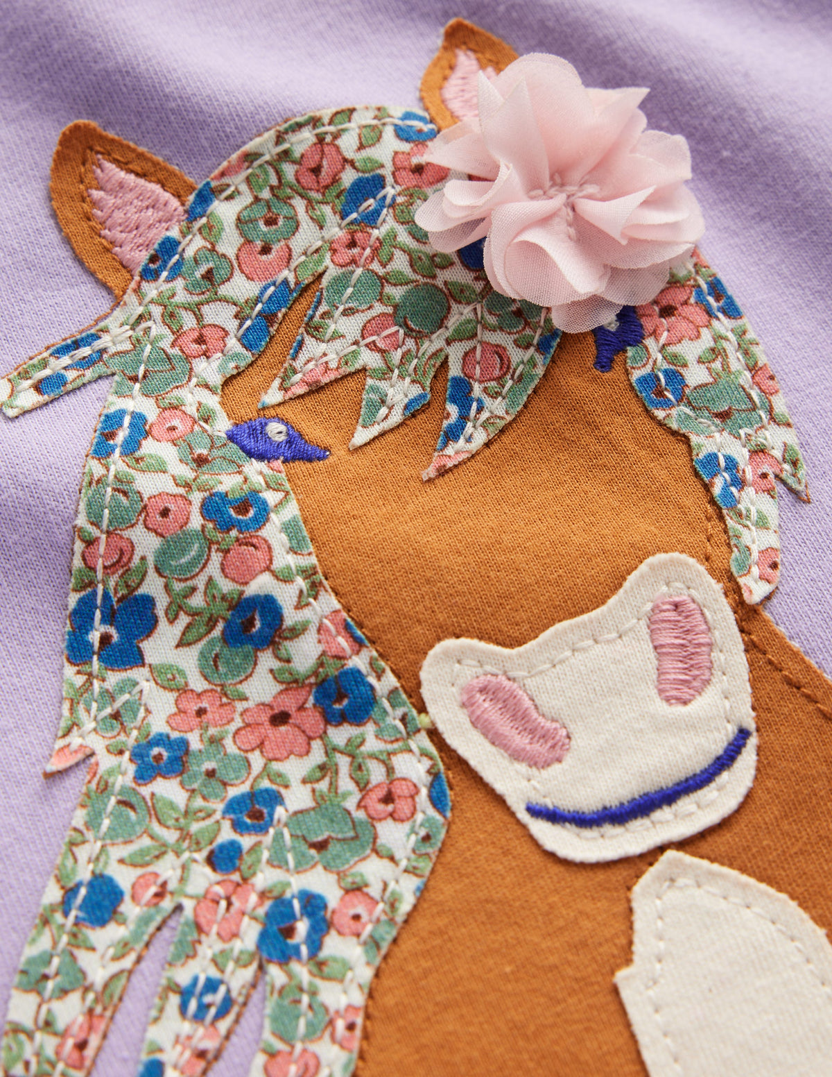 Appliqué Jersey Tunic-Pansy Purple-3