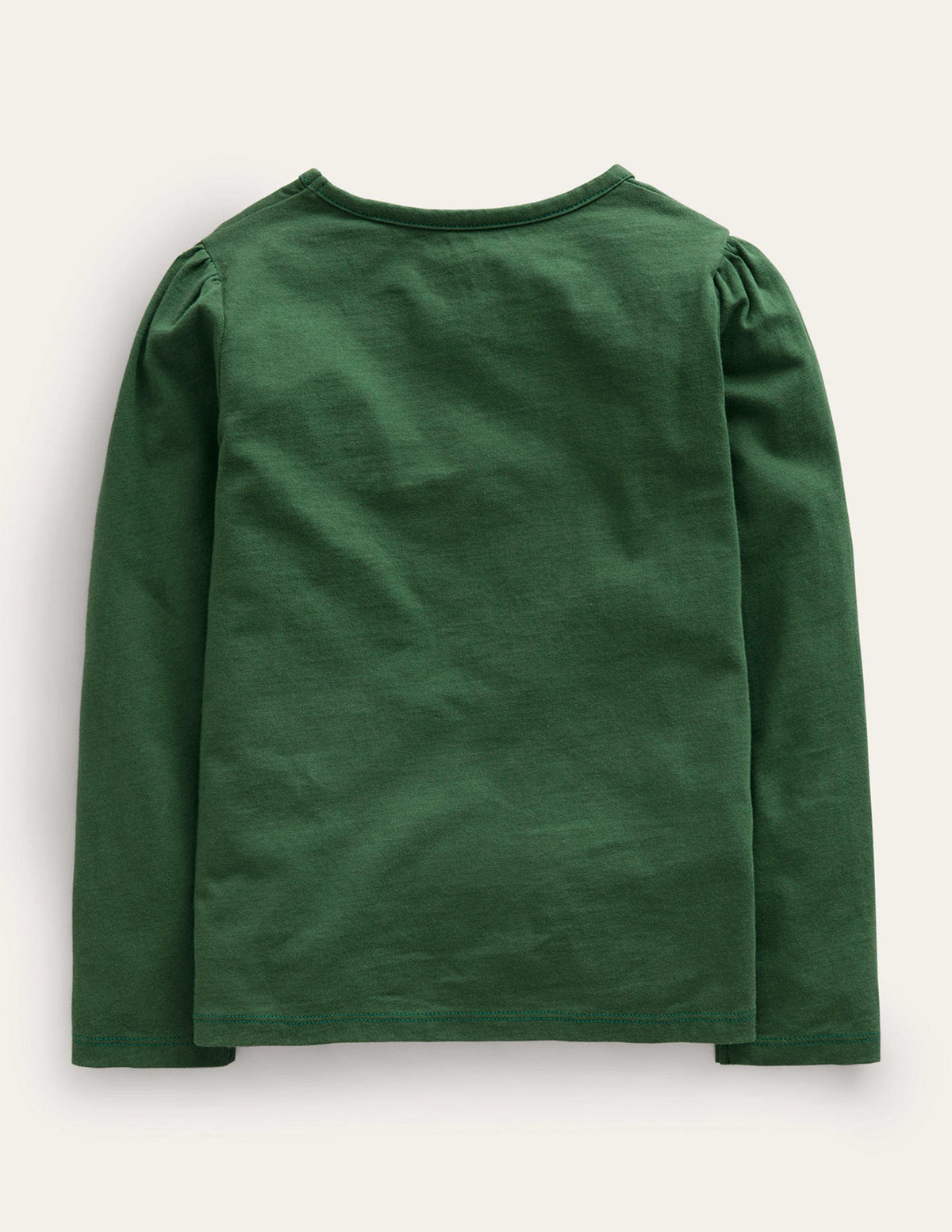 Appliqué Puff-Sleeve Top-Amazon Green Festive Mice-2