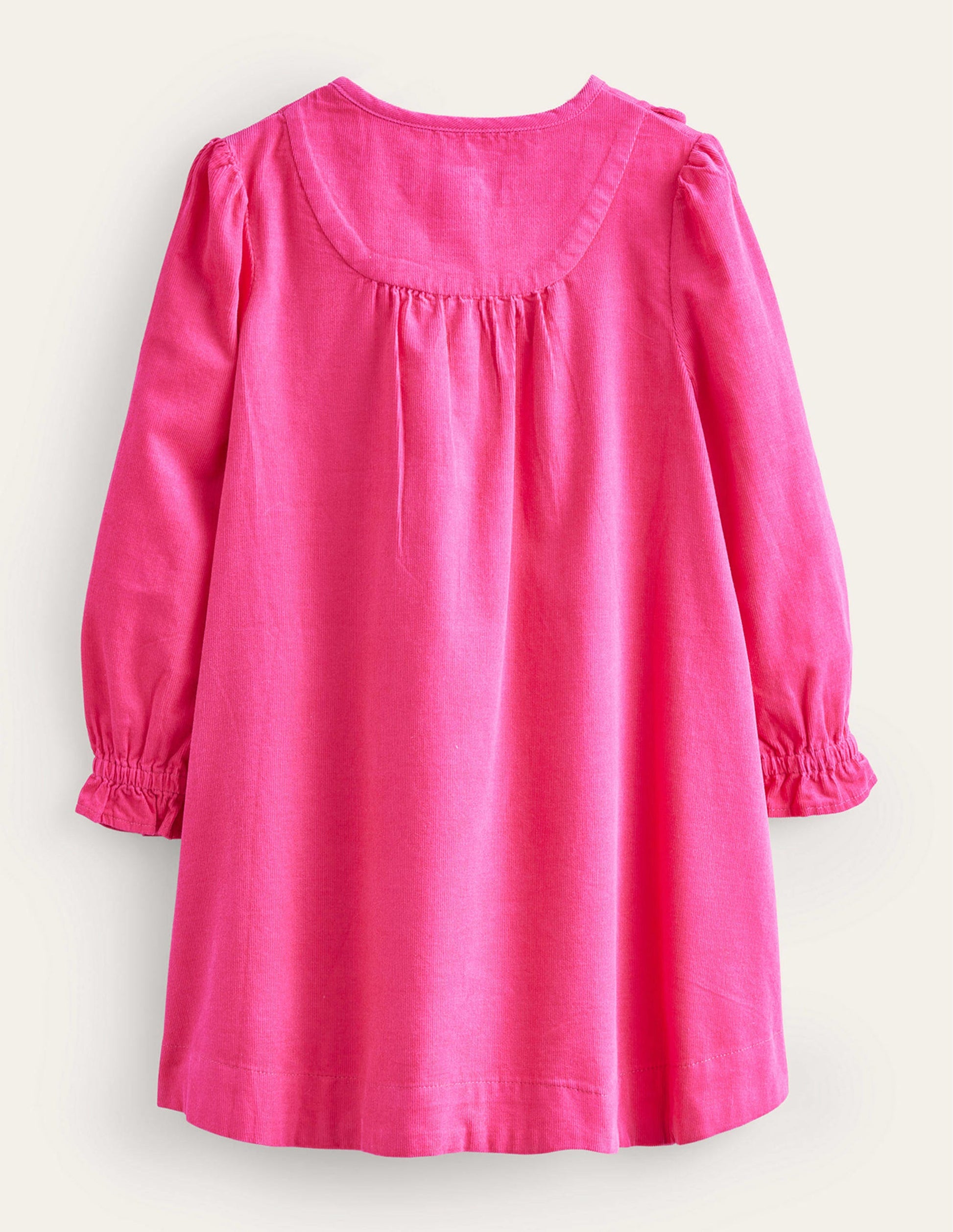 Scallop Cord Dress-Vibrant Pink-2