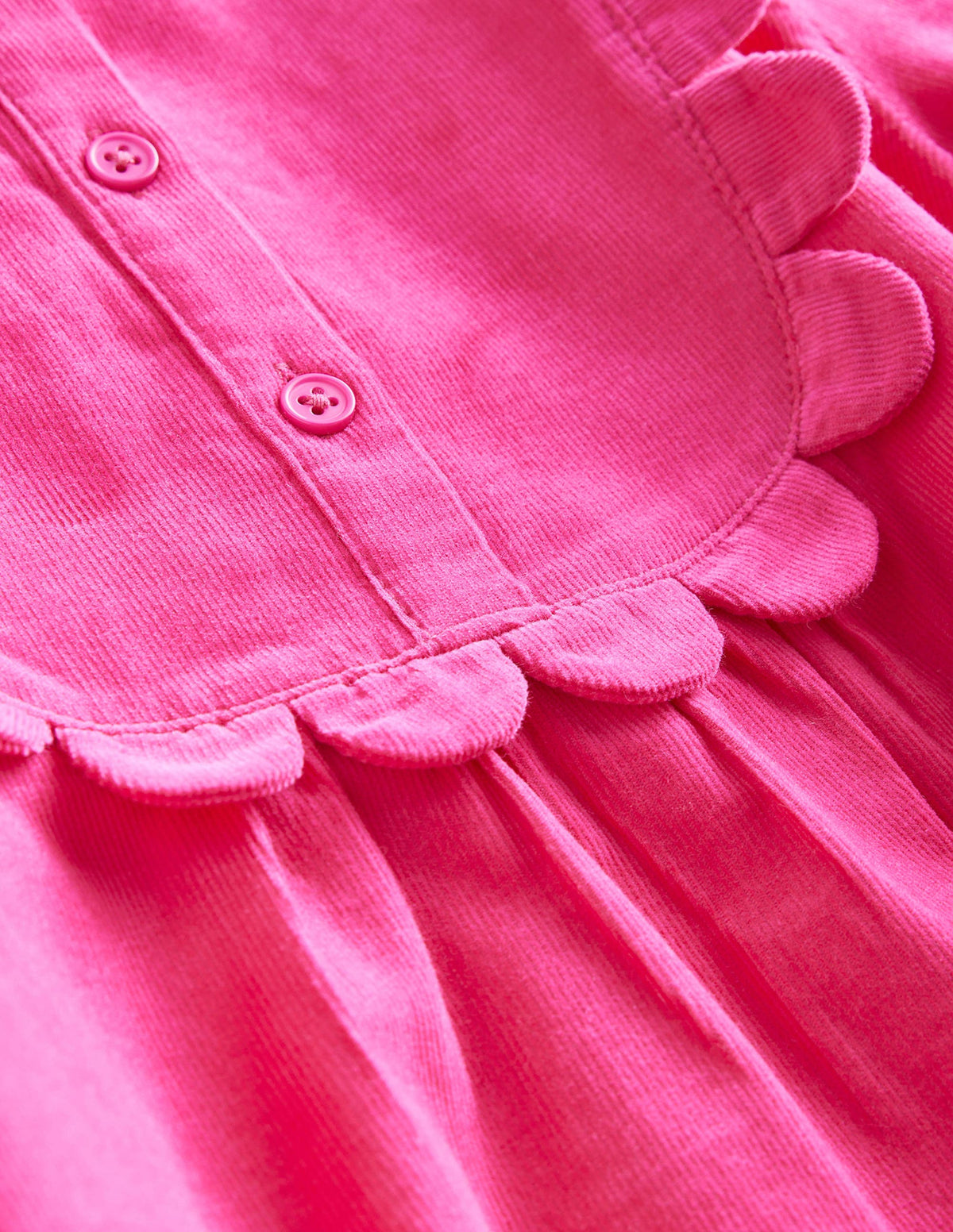 Scallop Cord Dress-Vibrant Pink-3