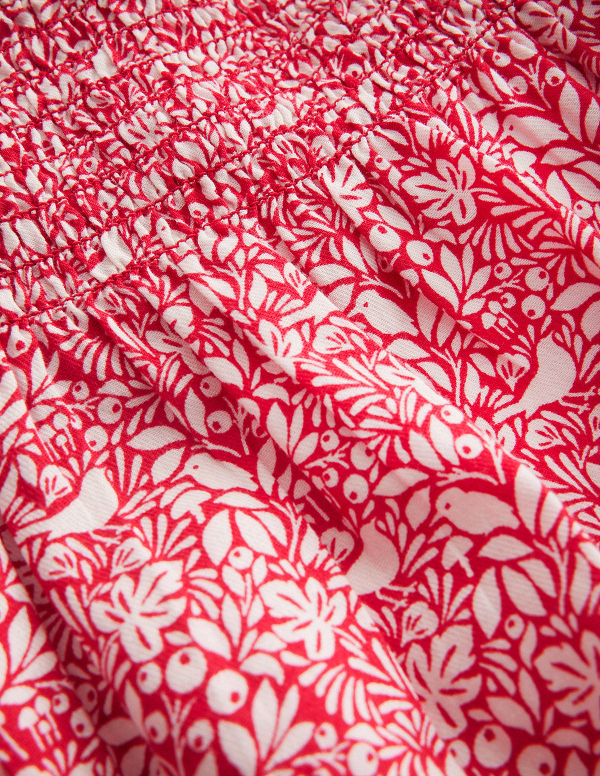 Smocked Ruffle Blouse-Rockability Red Robins - Image 3