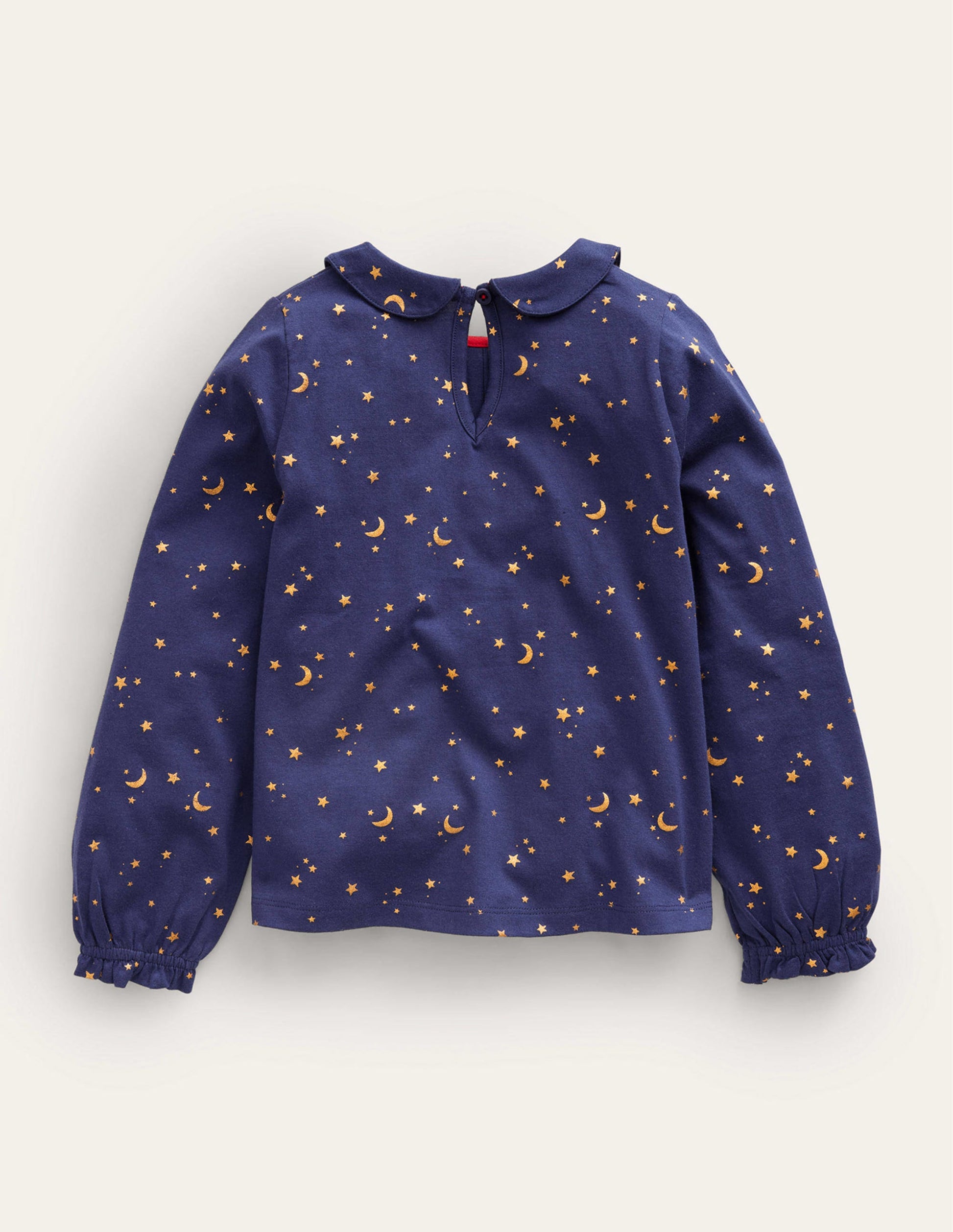 Collared Jersey Top-College Navy Twinkly Star-2