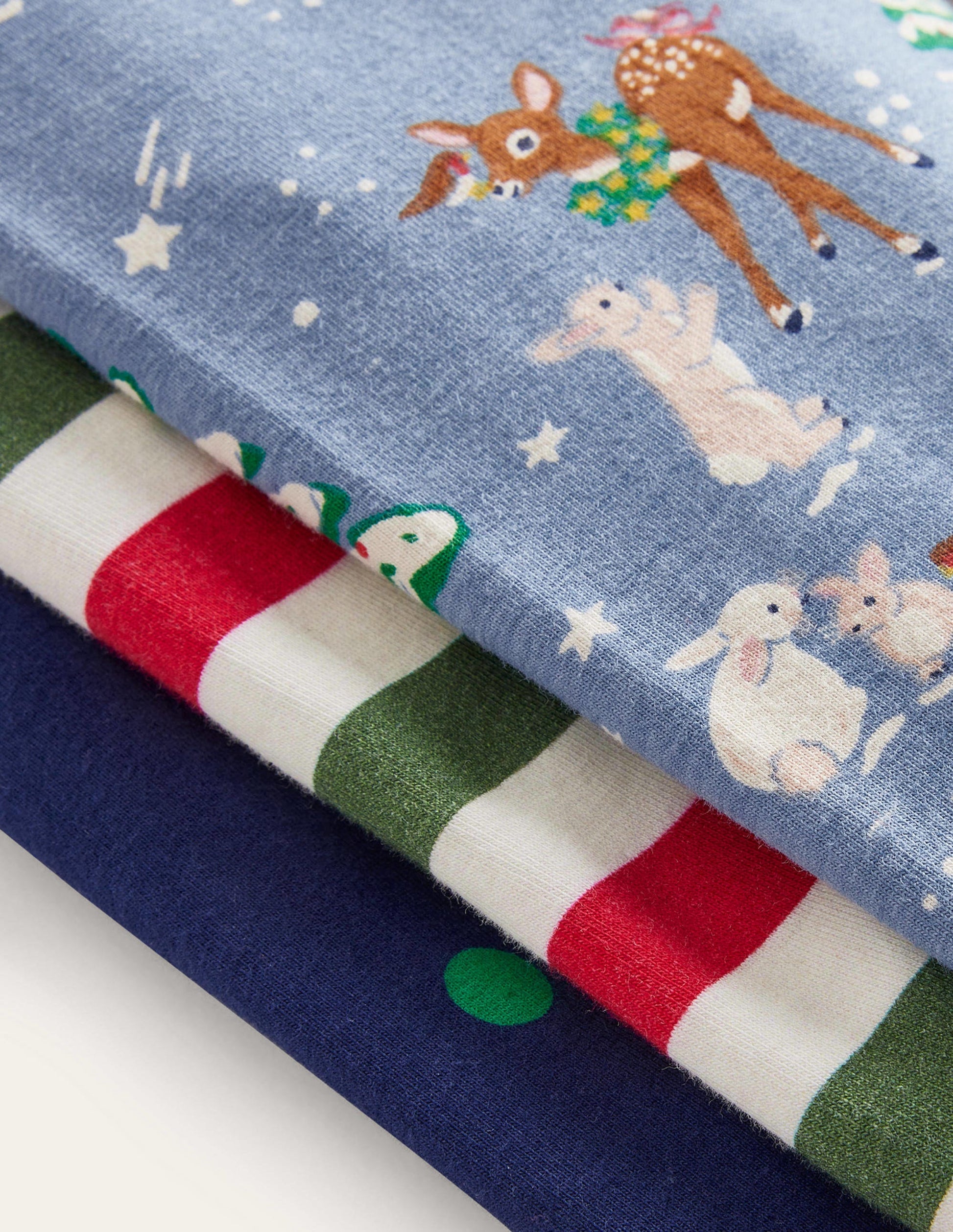 3-Pack Leggings-Pebble Blue Festive Woodland-2