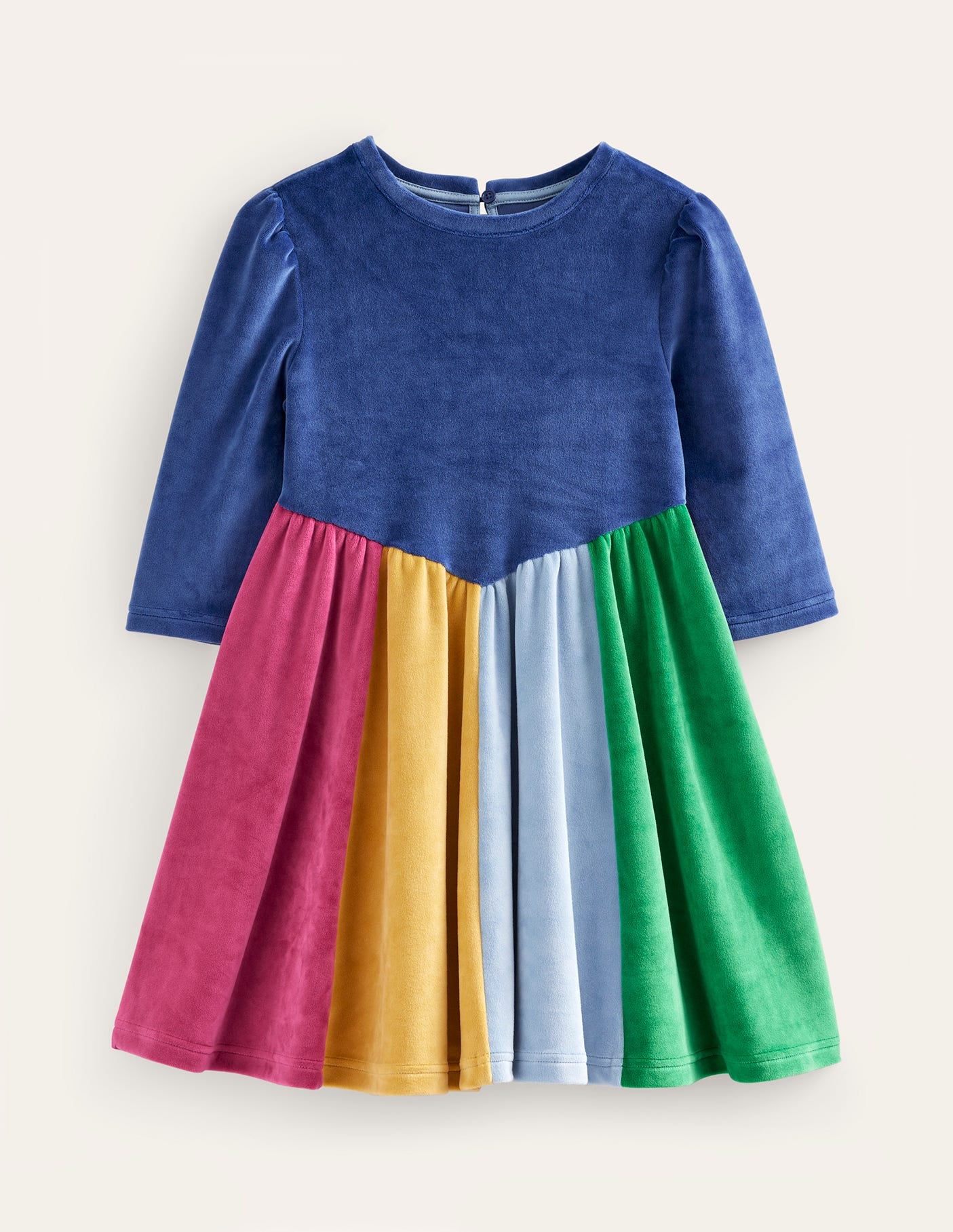 Rainbow Velour Dress-Multi Rainbow - Image 1