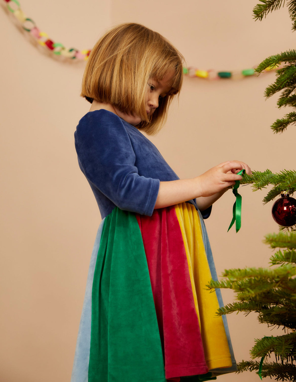 Rainbow Velour Dress-Multi Rainbow - Image 4