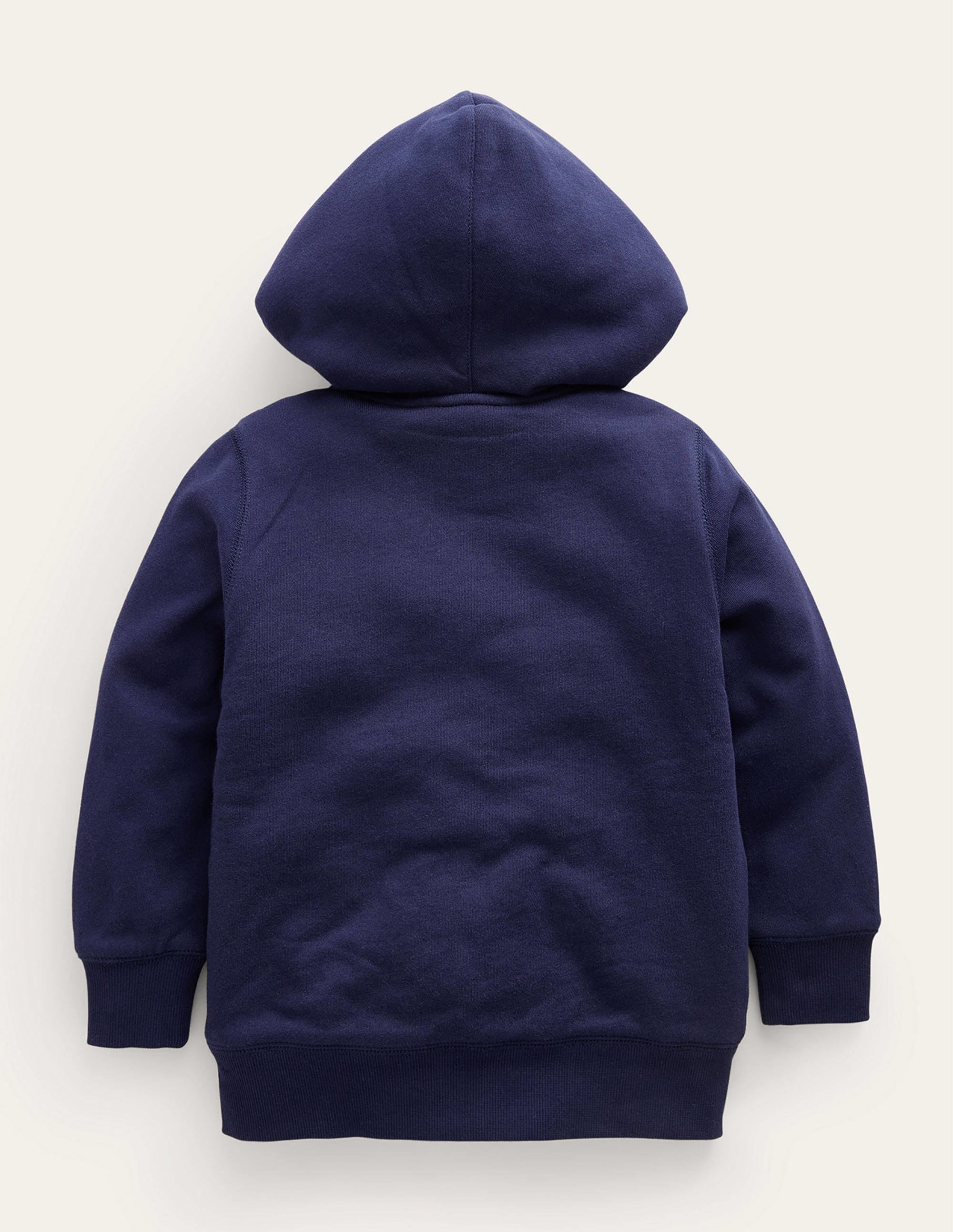 Applique Lined Hoodie-French Navy Hearts - Image 2