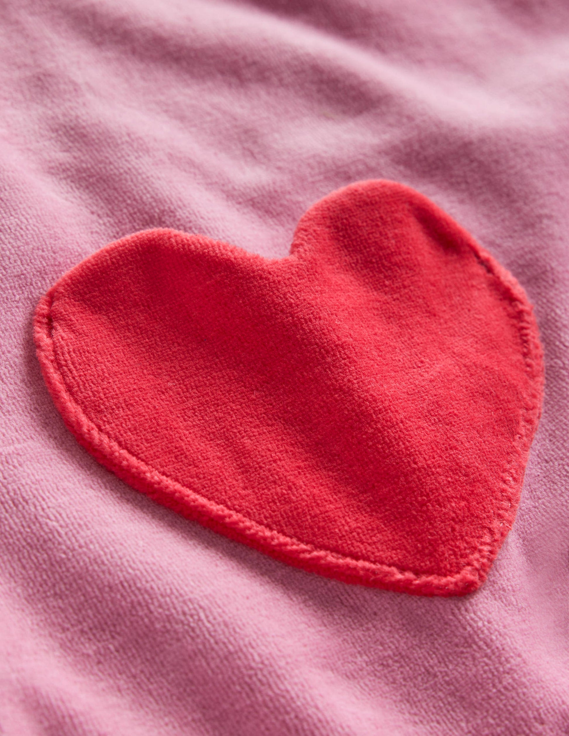 Velour Heart Pocket Tunic-Almond Pink-3