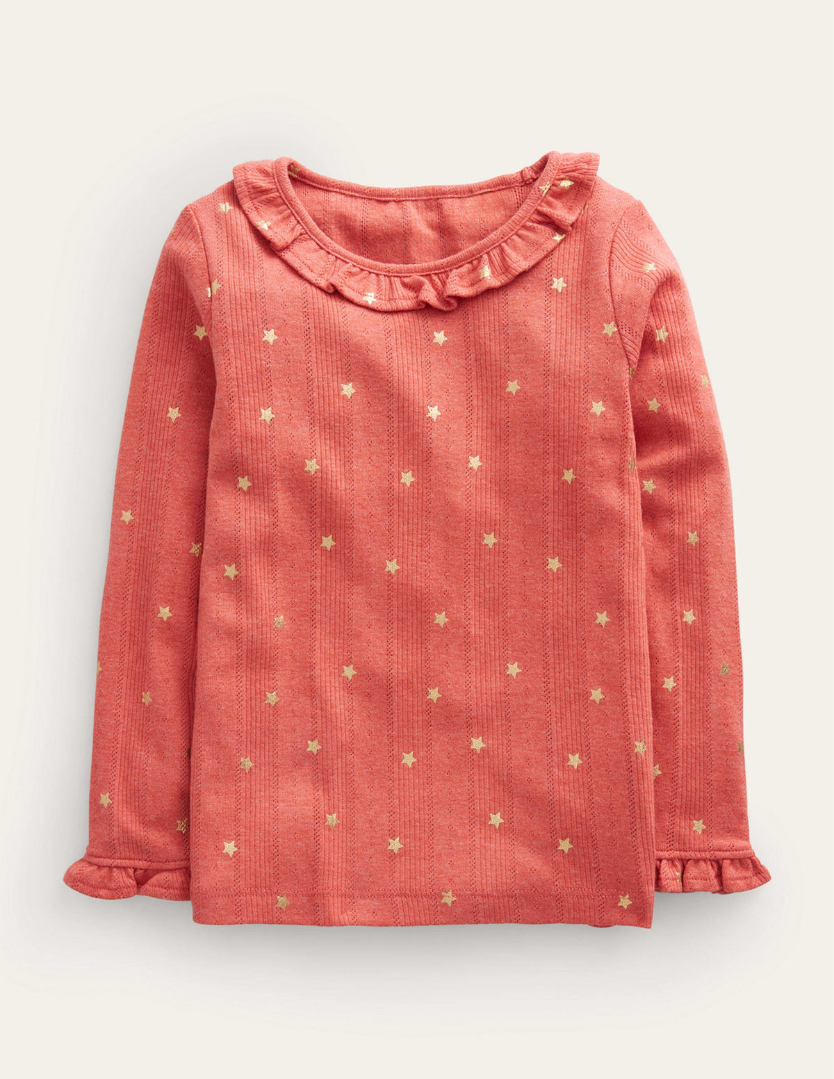 Ruffle Sparkle Pointelle-Peppadew Gold Star-1