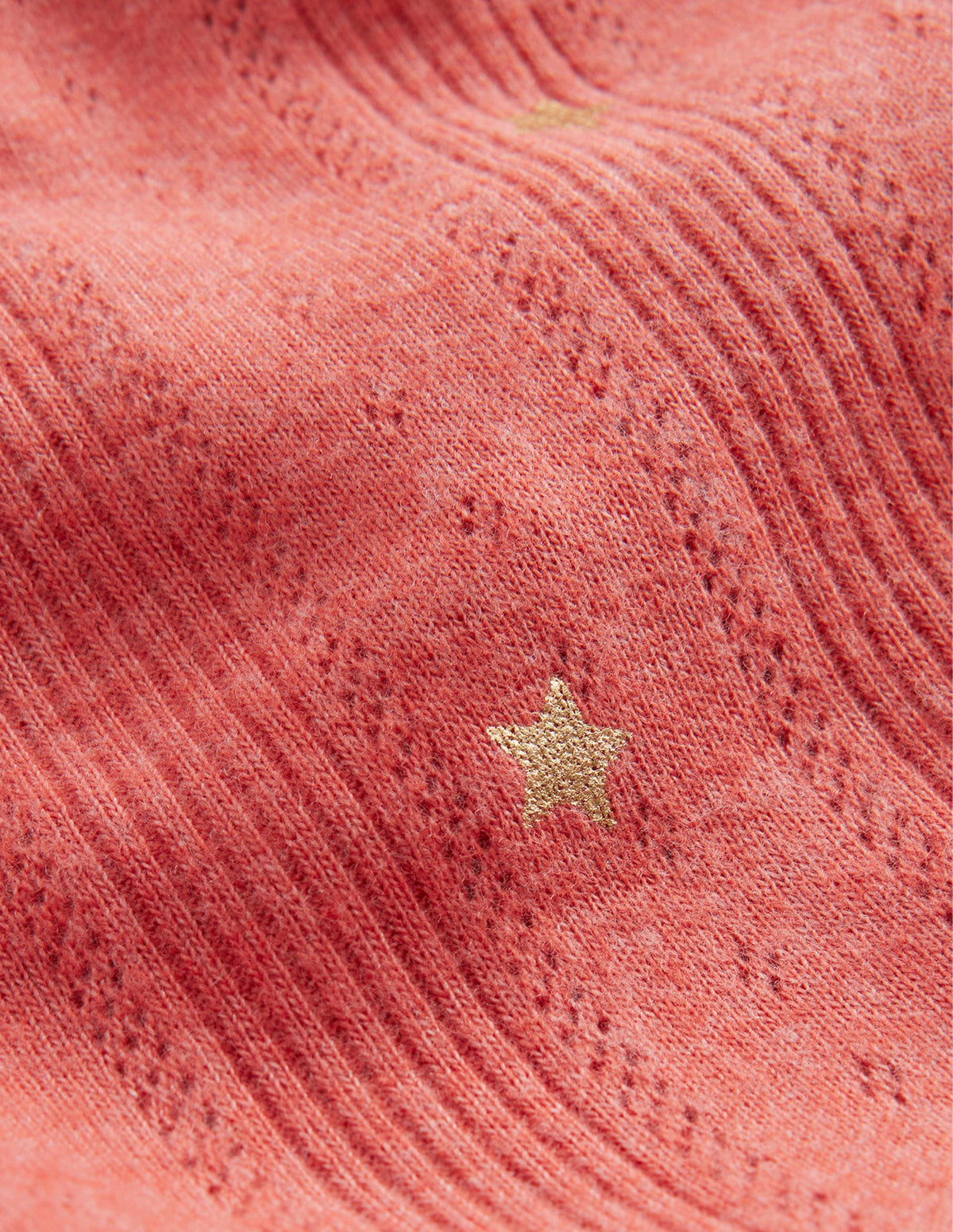 Ruffle Sparkle Pointelle-Peppadew Gold Star - Image 3