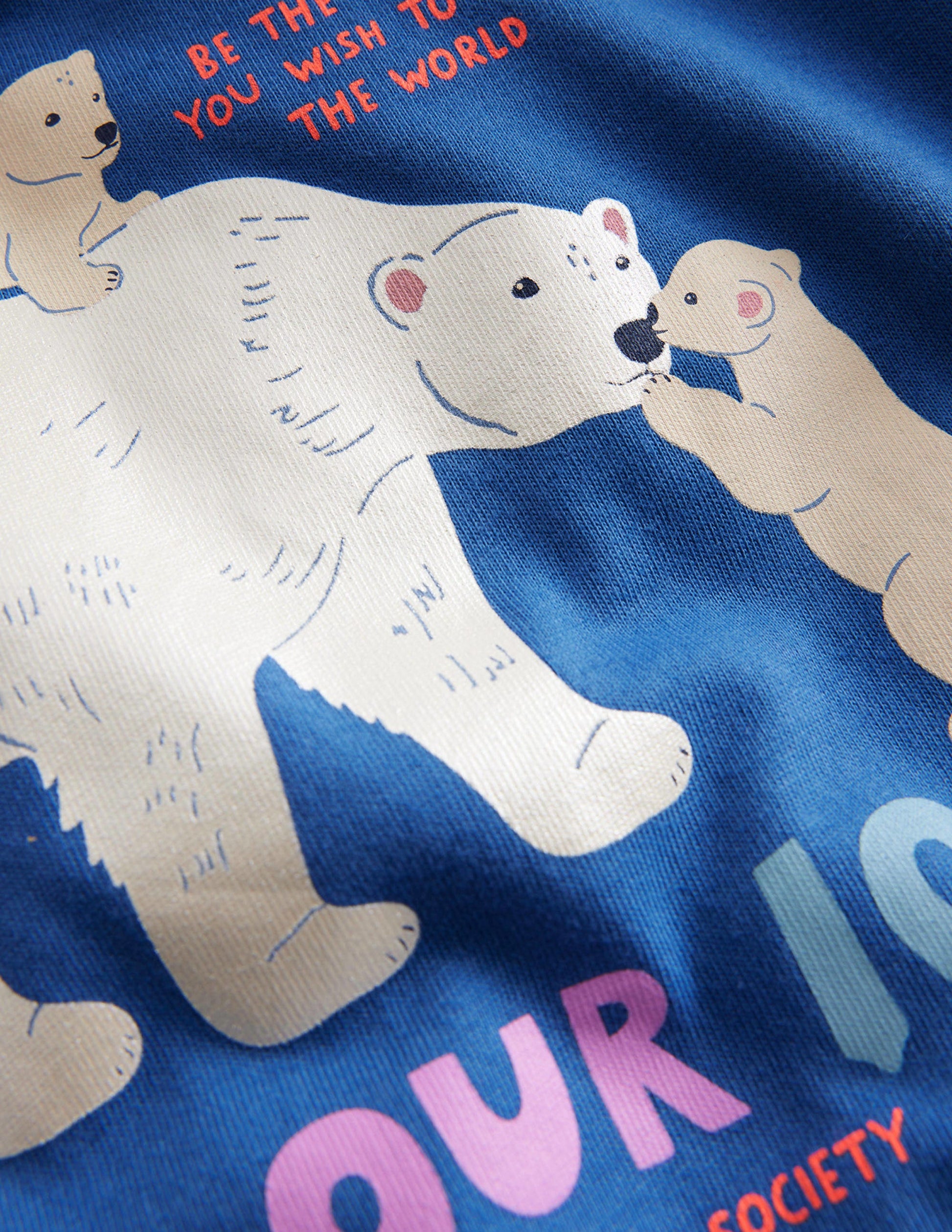 Printed Raglan T-Shirt-Delft Blue Polar Bear-3