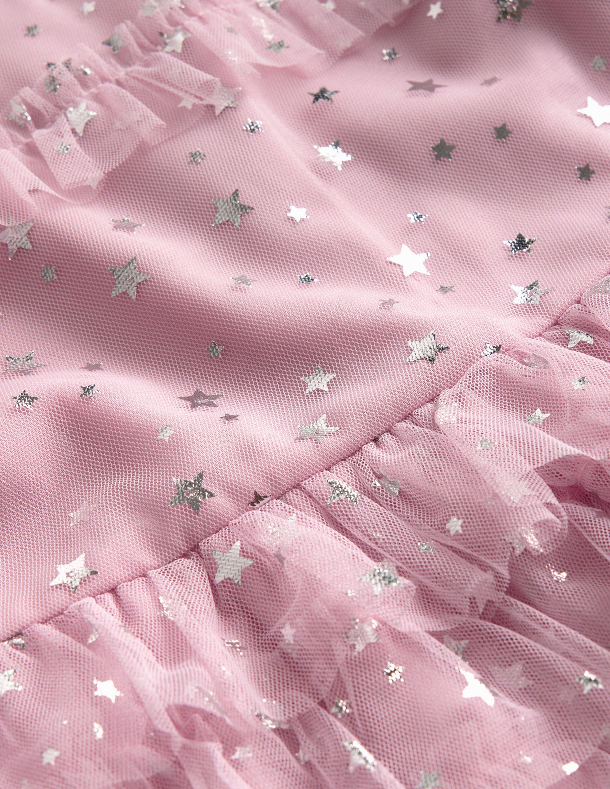 Ruffle Tulle Star Dress-French Pink-3