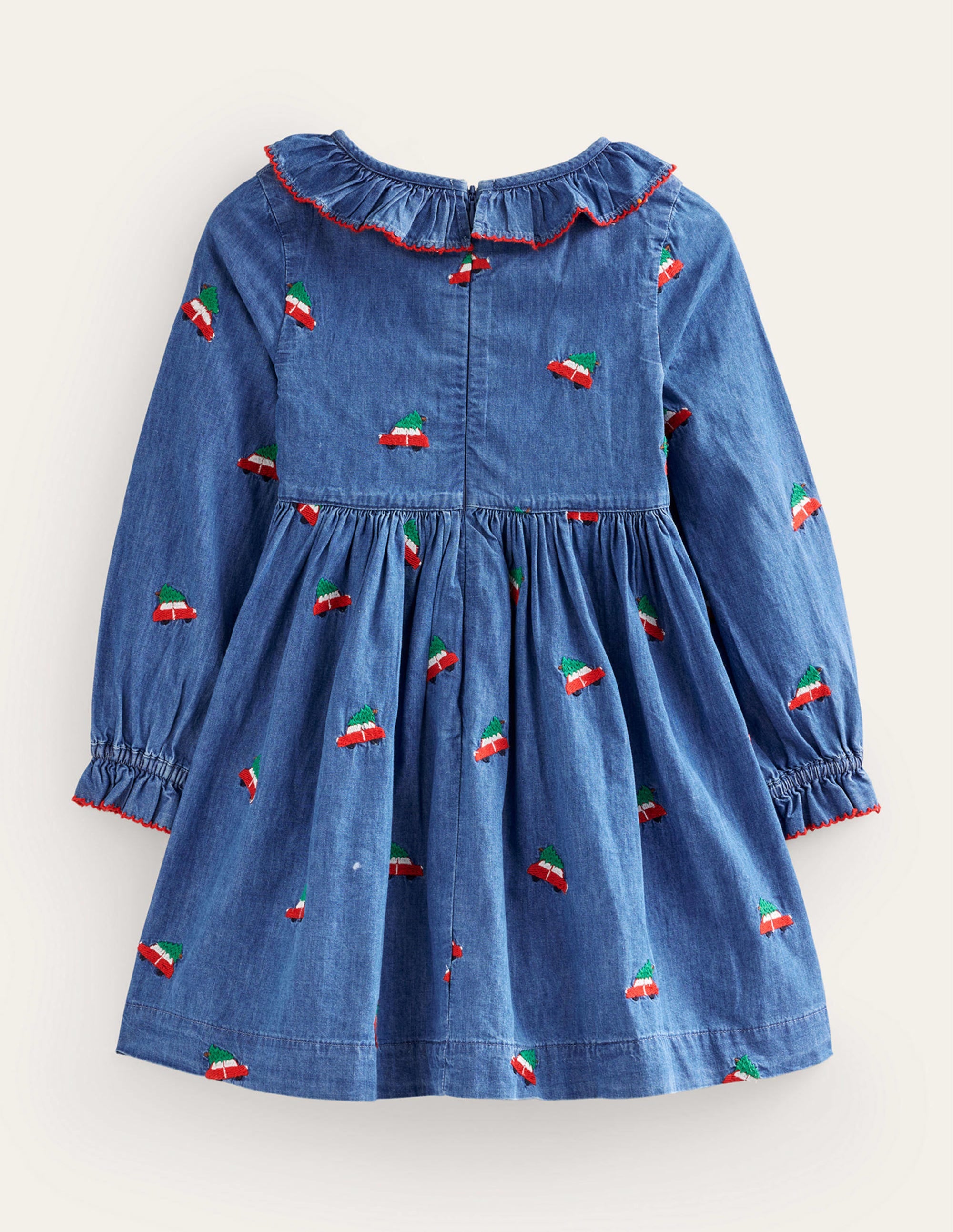Embroidered Festive Dress-Festive Car Embroidery - Image 2