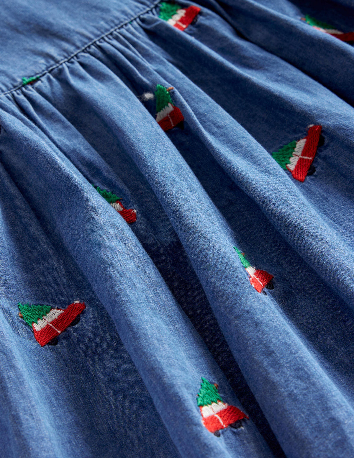 Embroidered Festive Dress-Festive Car Embroidery - Image 3