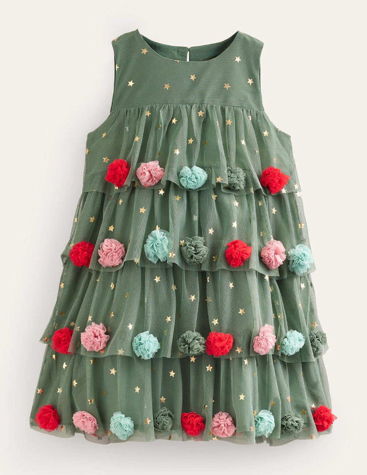 Christmas Tree Tulle Dress-Reed Green - Image 1