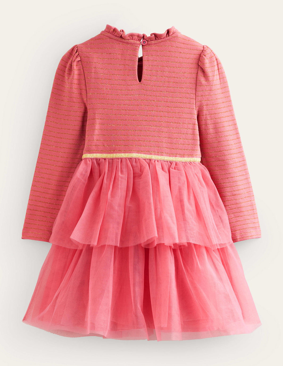 Jersey Tulle Mix Dress-Blush Pink - Image 2