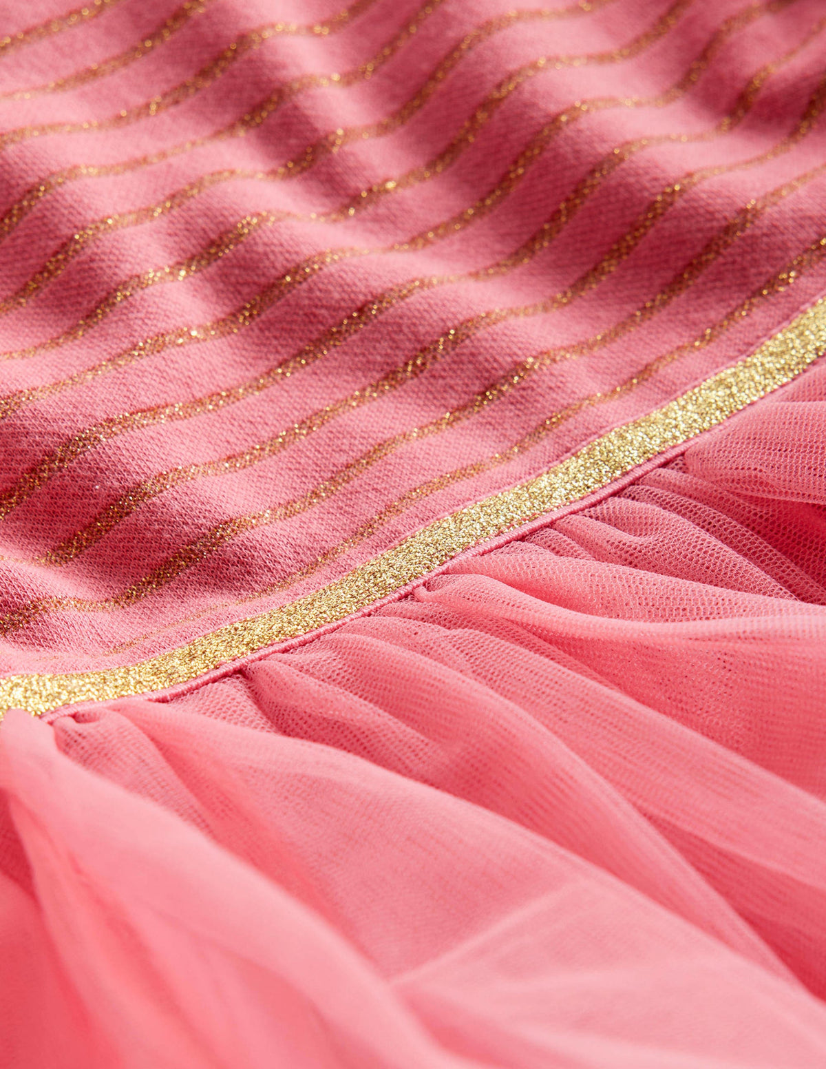 Jersey Tulle Mix Dress-Blush Pink-3