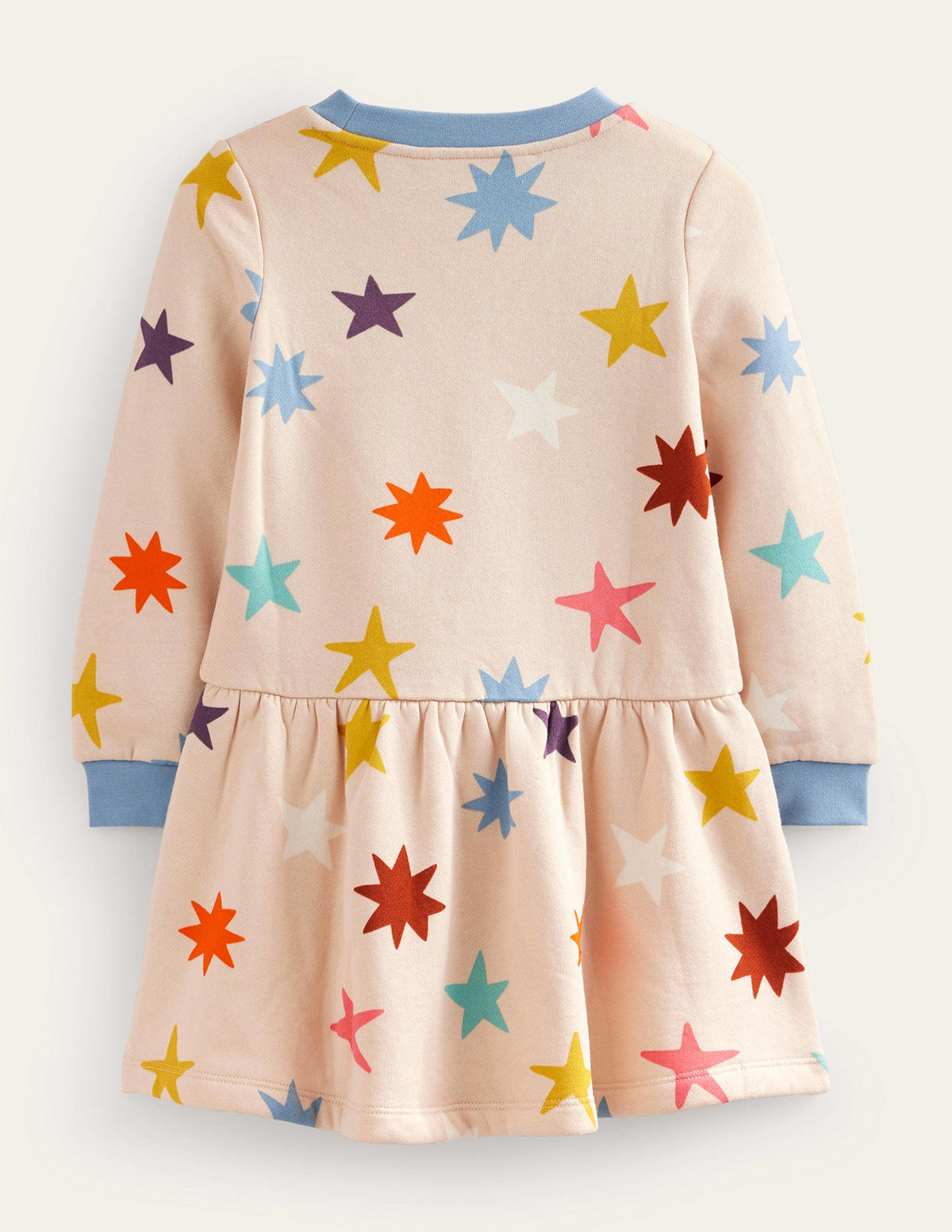 Cosy Printed Sweatshirt Dress-Sandpiper Multi Star - Image 2