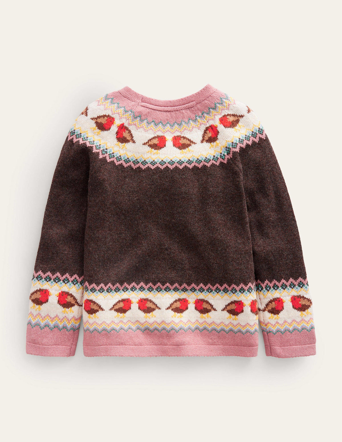 Swing Fair Isle Sweater-Charcoal Grey Robins-2