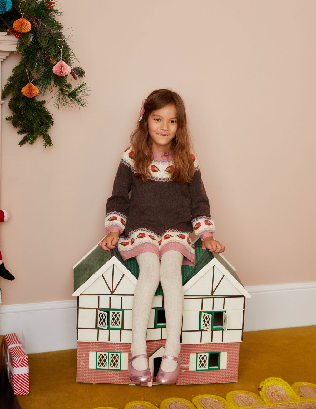 Swing Fair Isle Sweater-Charcoal Grey Robins-4