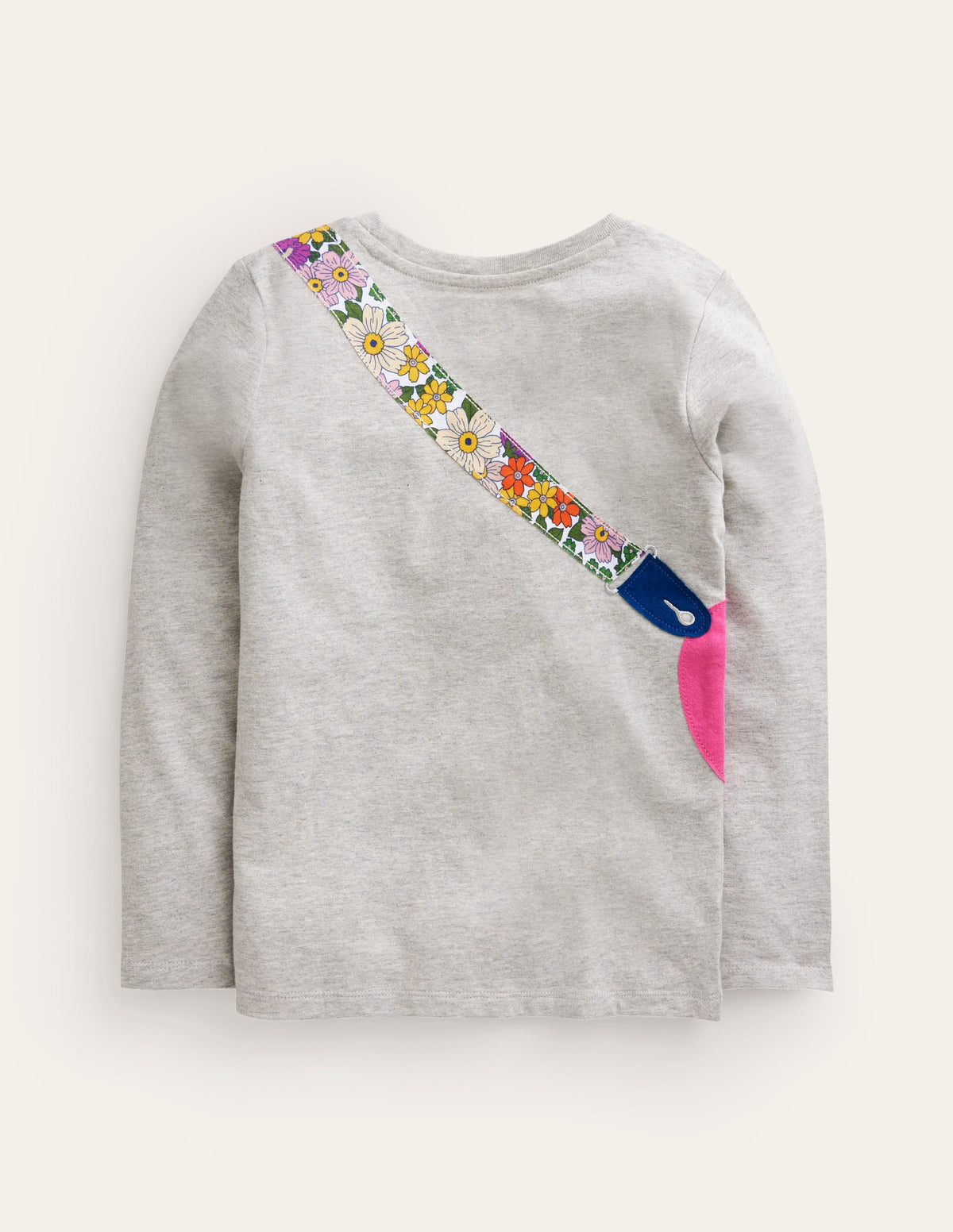 Front & Back Applique Top-Grey Marl-2
