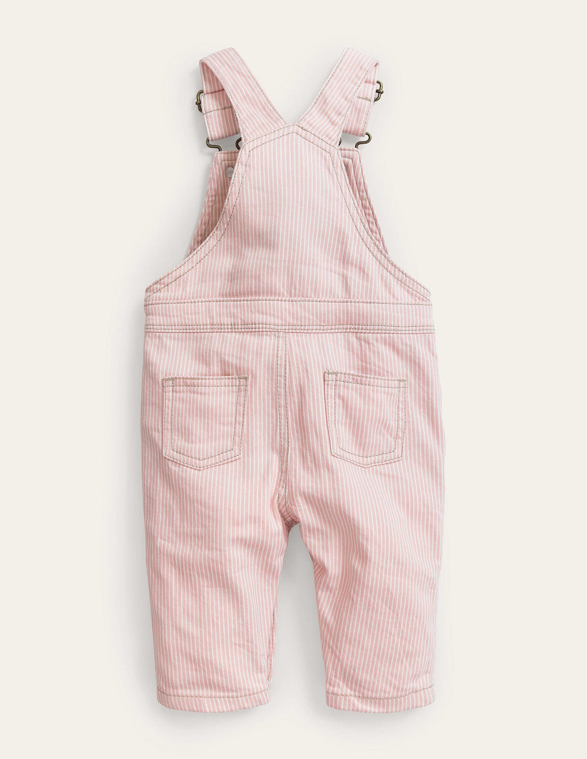 Patch Pocket Overalls-Boto Pink Ticking - Image 2