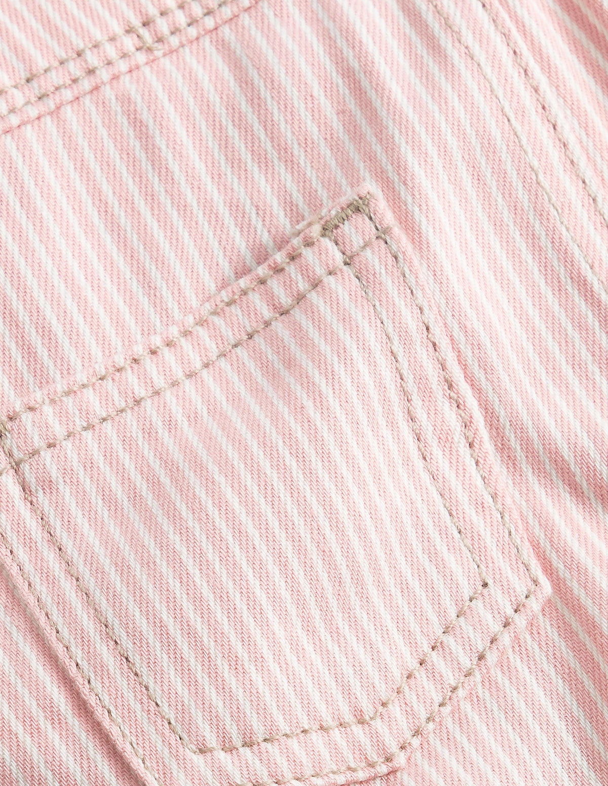 Patch Pocket Overalls-Boto Pink Ticking - Image 3