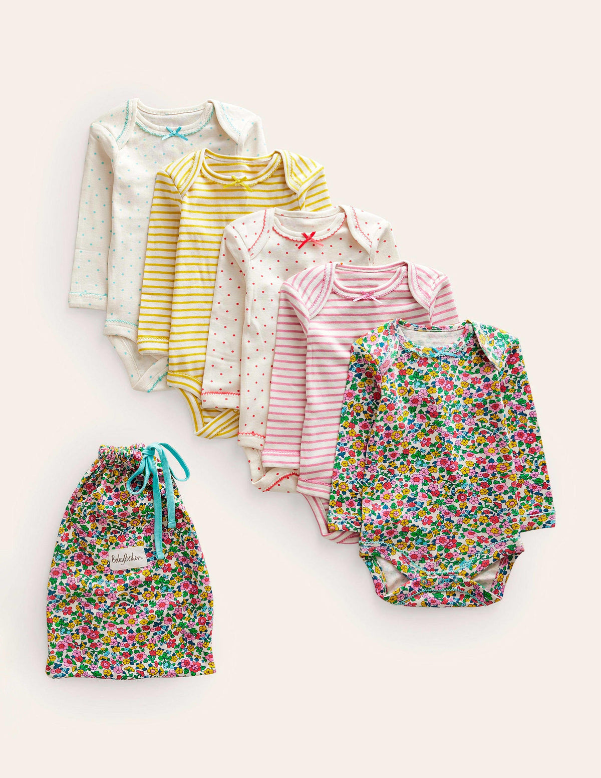 Floral 5 Pack Bodies-Multi Vintage Flowerbed - Image 1