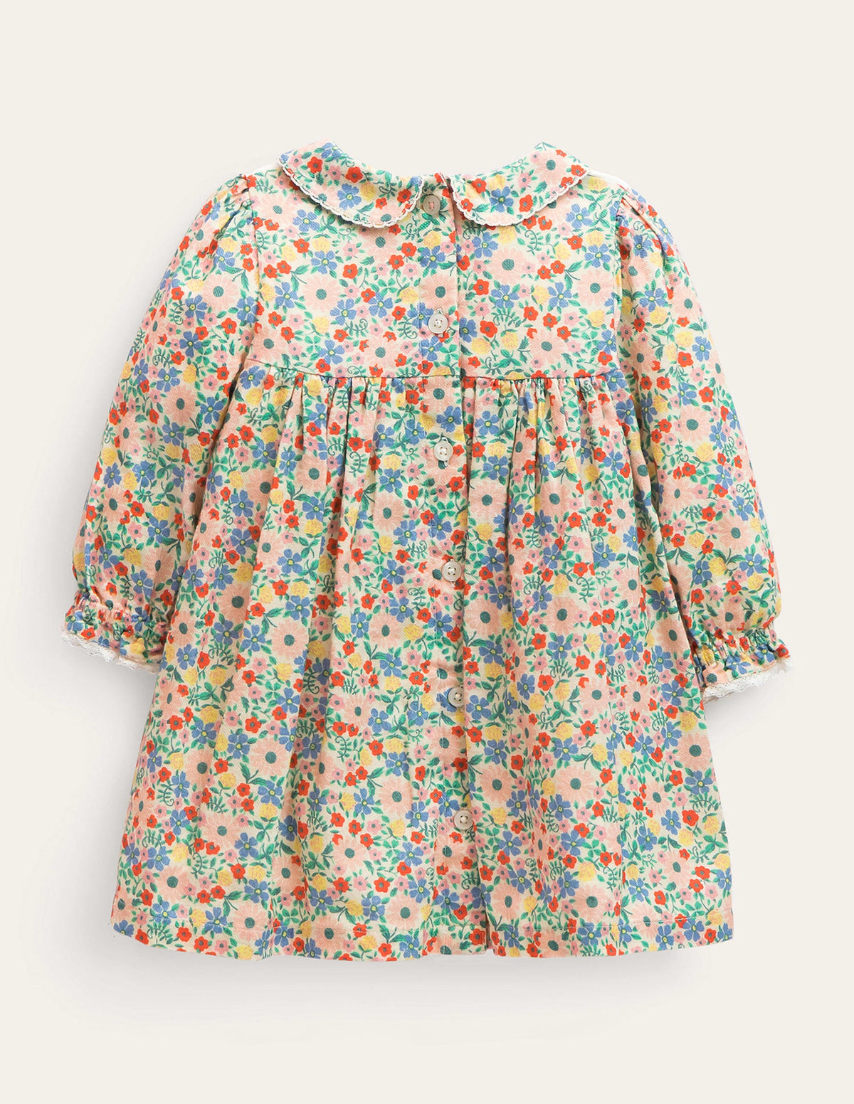 Embroidered Collared Dress-Vanilla Pod Floral - Image 2
