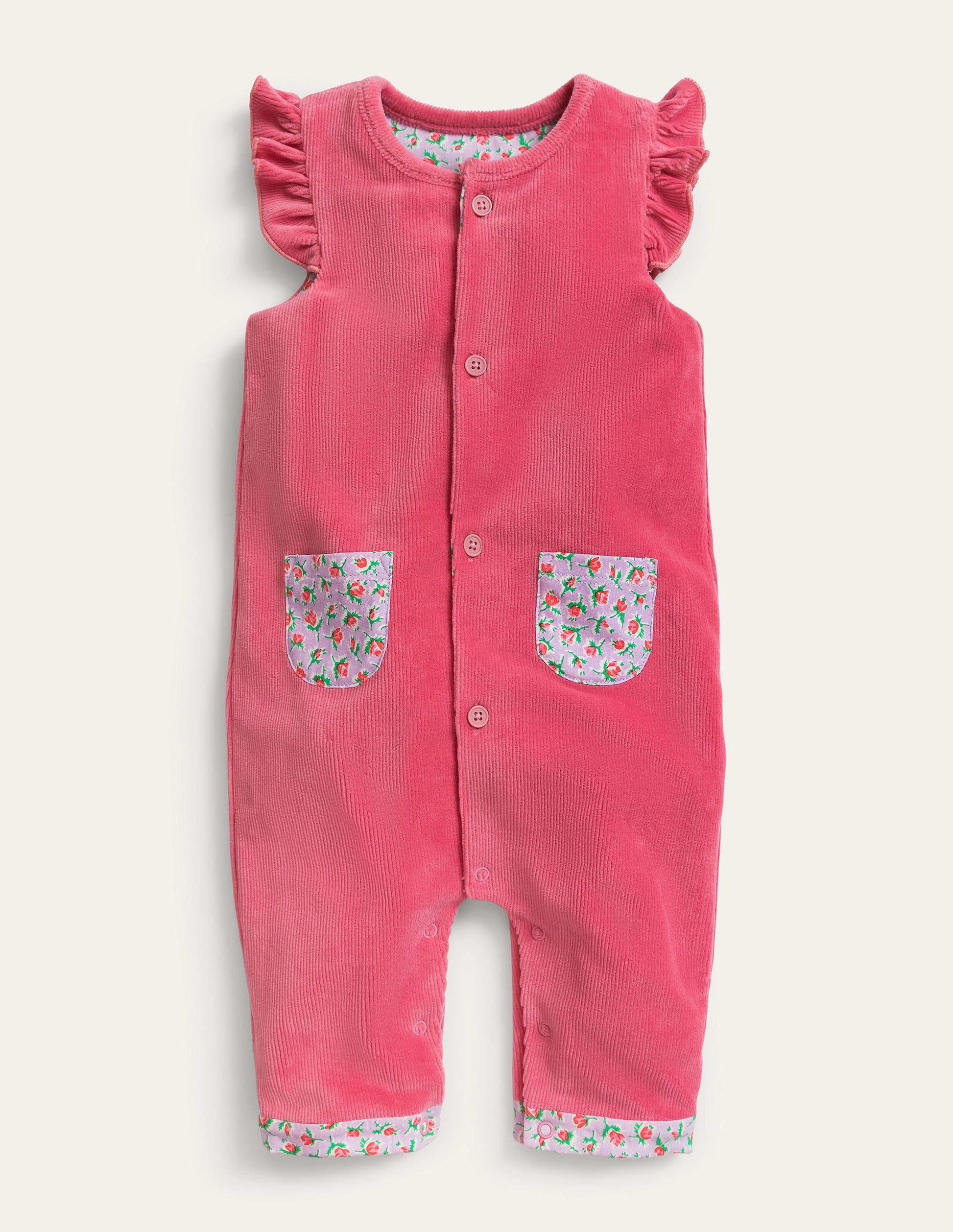 Jersey Cord Romper-Desert Rose-1