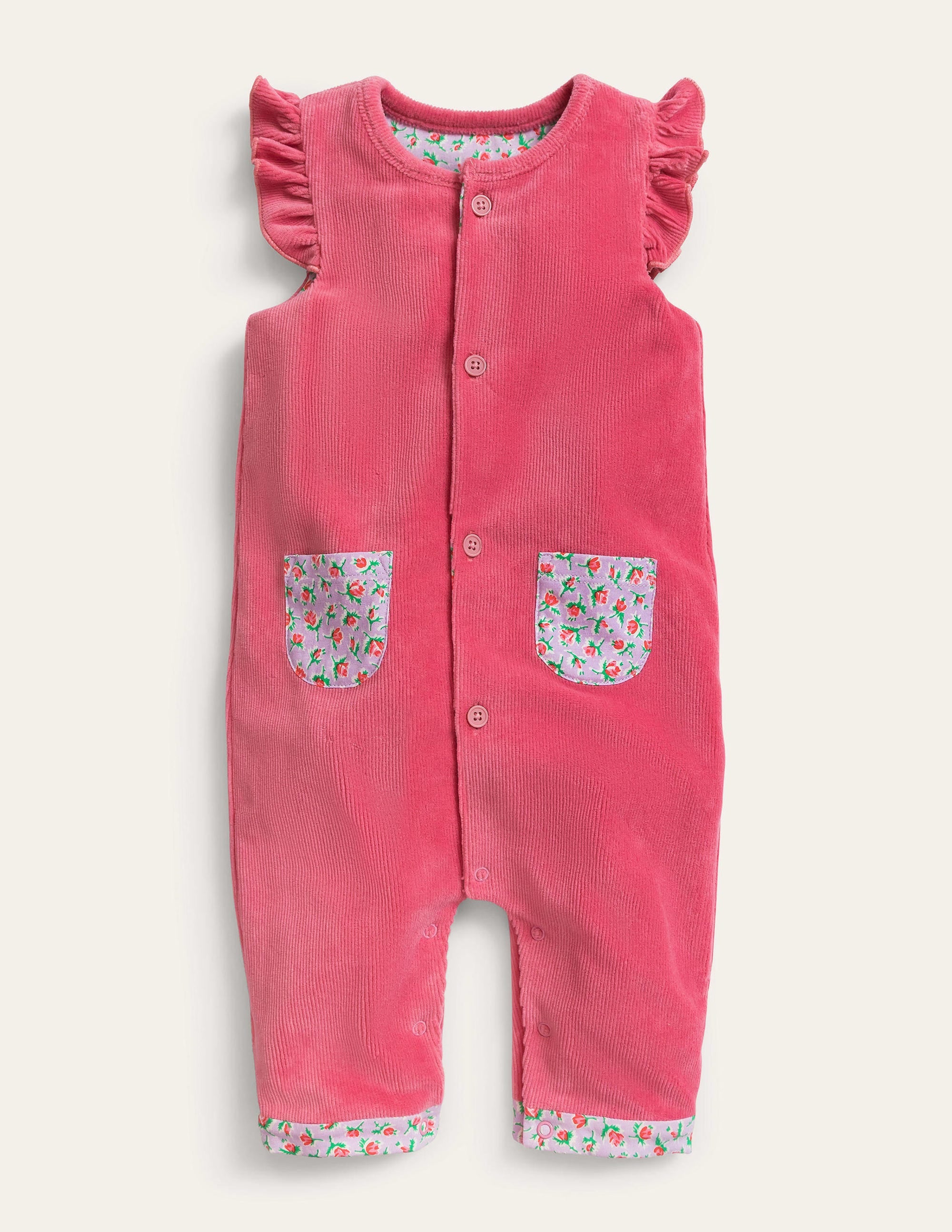 Jersey Cord Romper-Desert Rose - Image 1