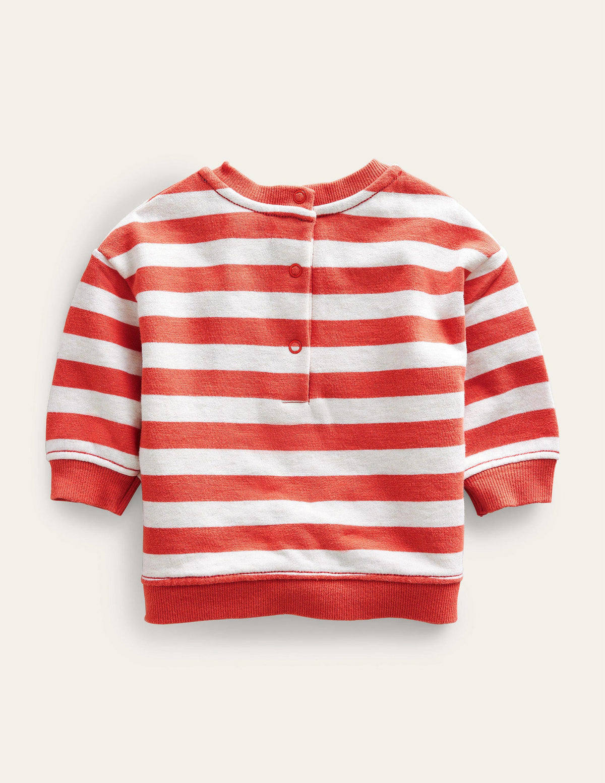 Stripy Sweatshirt-Oatmeal/Red - Image 2