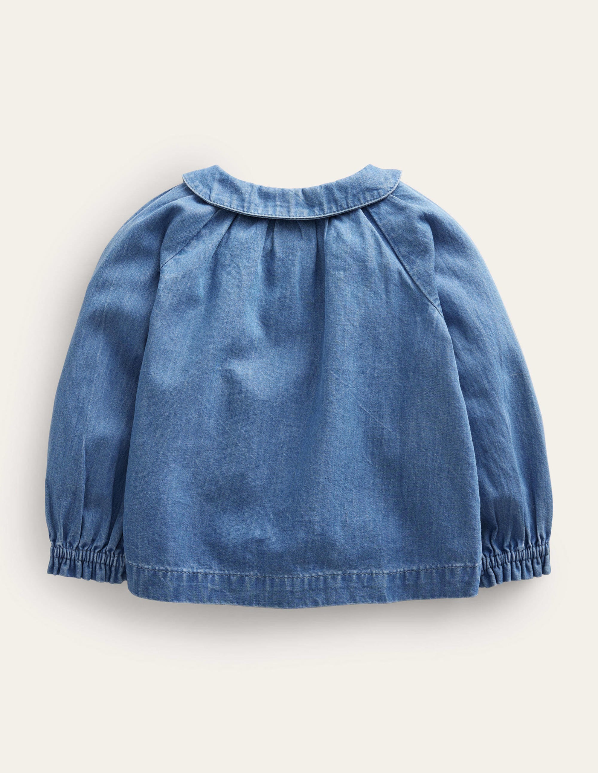 Chambray Collar Top-Mid Chambray - Image 2