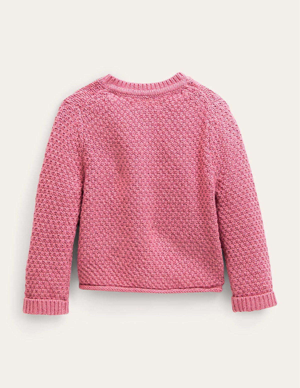 Chunky Textured Cardigan-Almond Blossom Marl - Image 2
