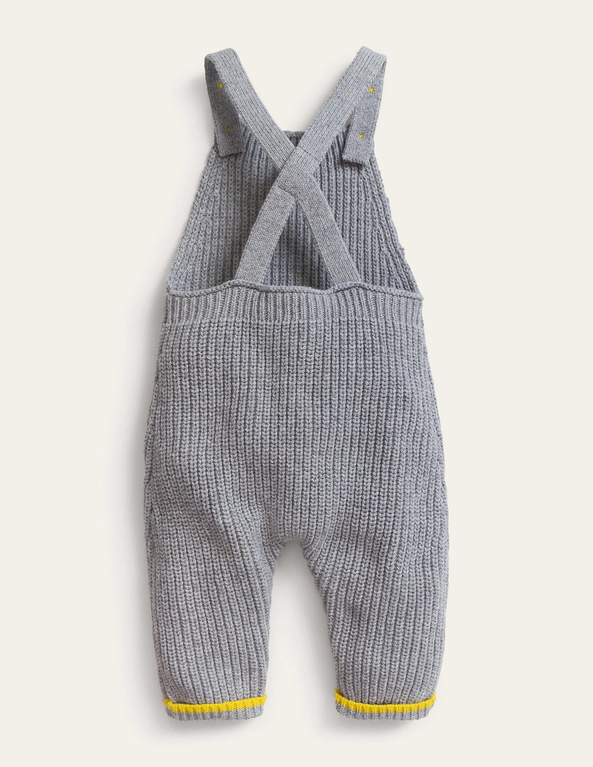 Knitted Dungarees-Grey Marl-2