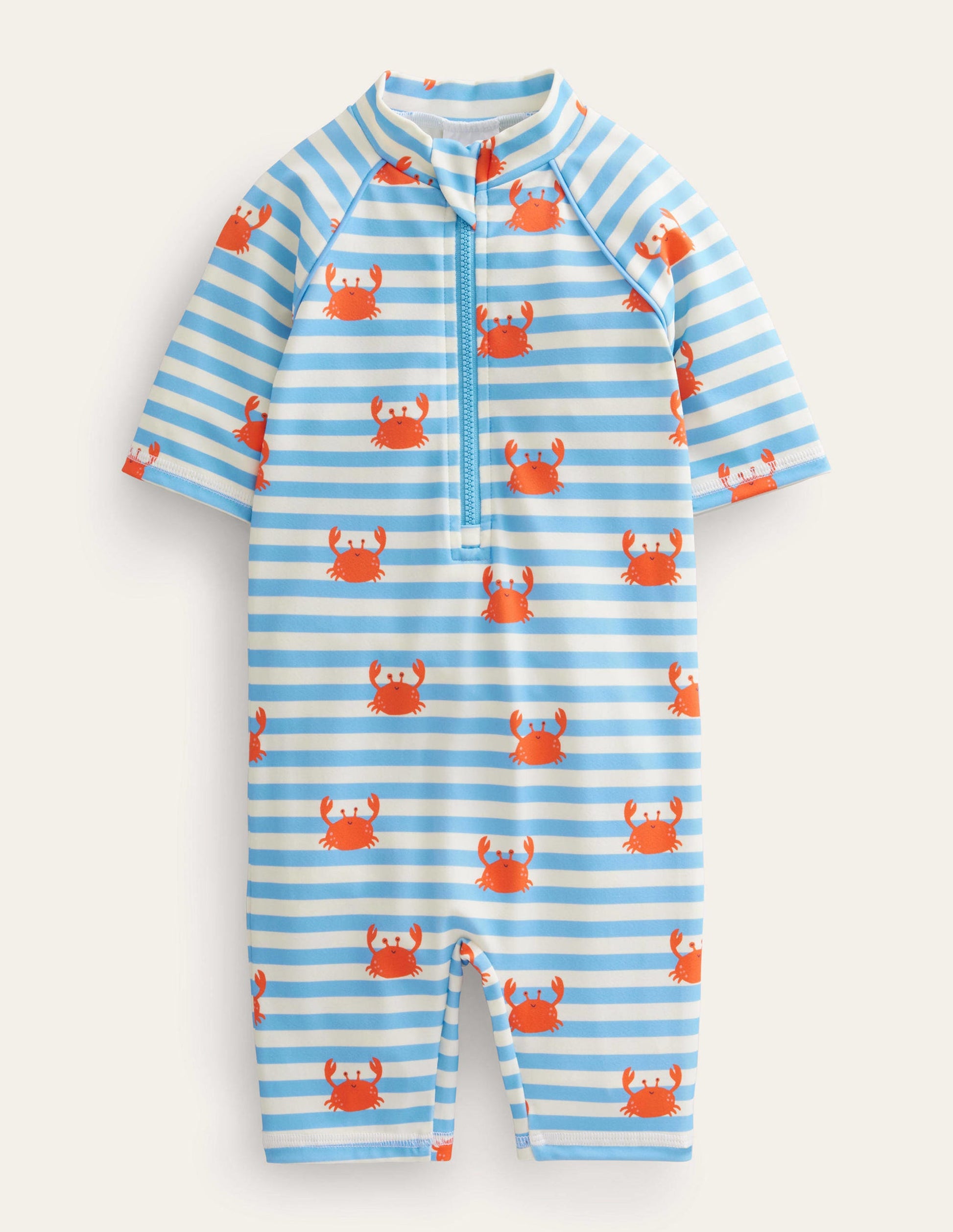 Printed Surf Suit-Bonnie Blue Crab Stripe-1