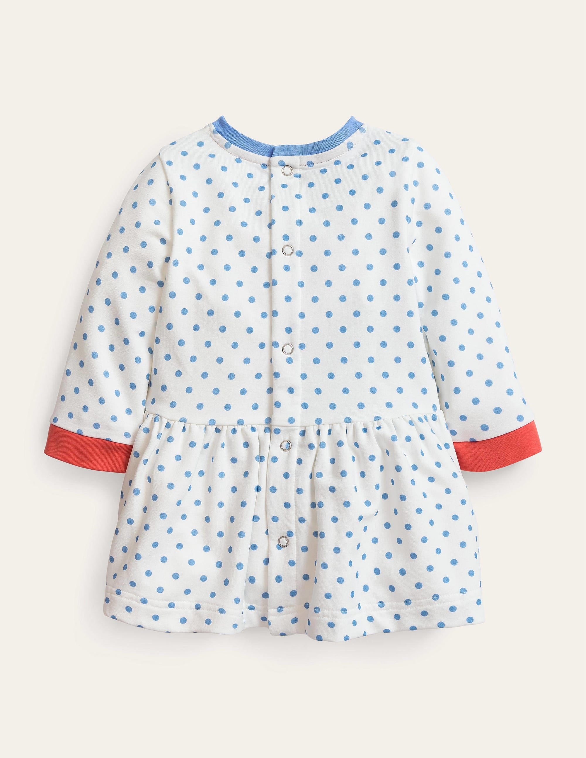 Chain Stitch Jersey Dress-Vanilla Pod/Wren Spot Floral - Image 2