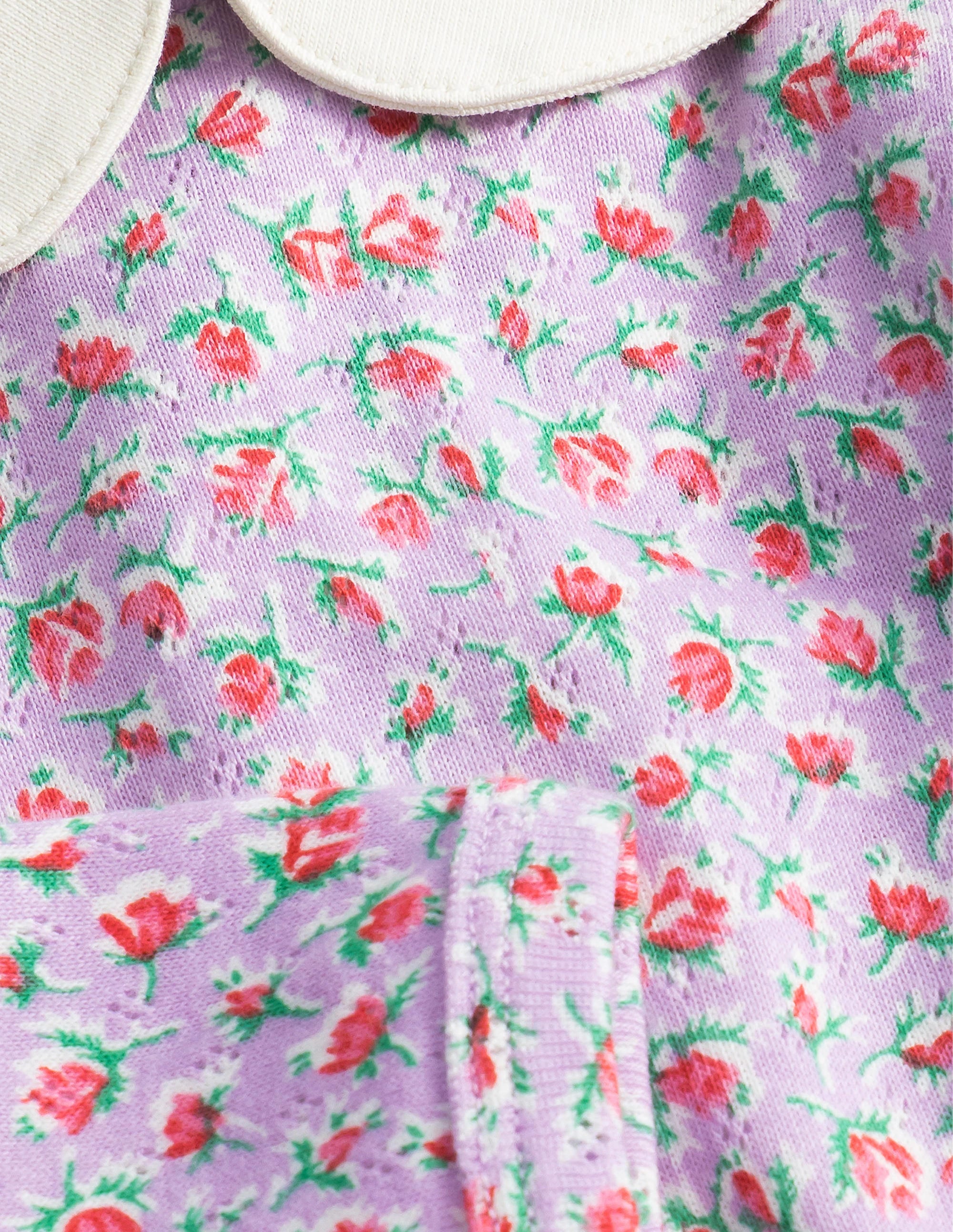 Pointelle Collared Body-Lilac Vintage Sprig - Image 3