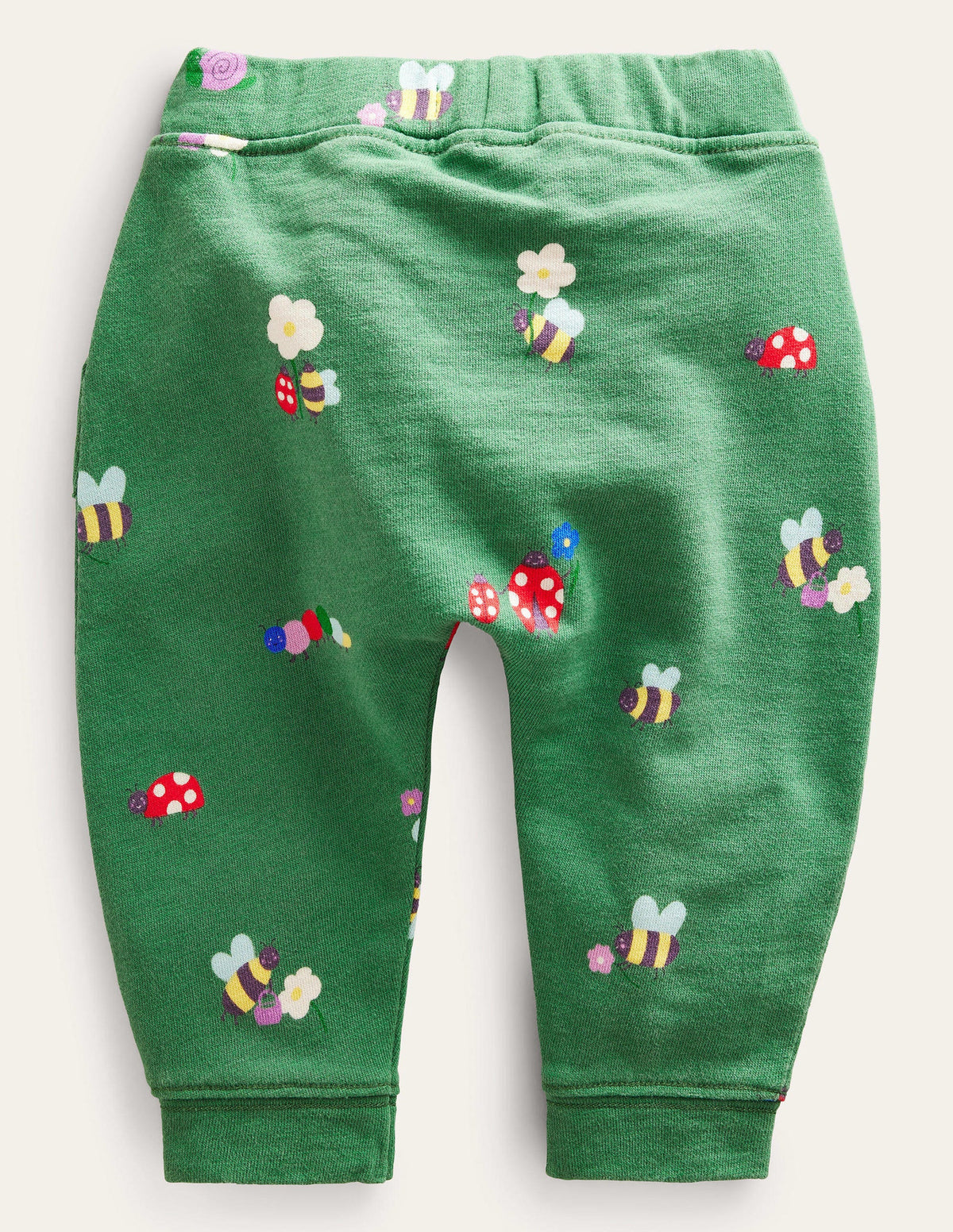 Printed Jersey Pants-Deep Grass Green Bugs-2