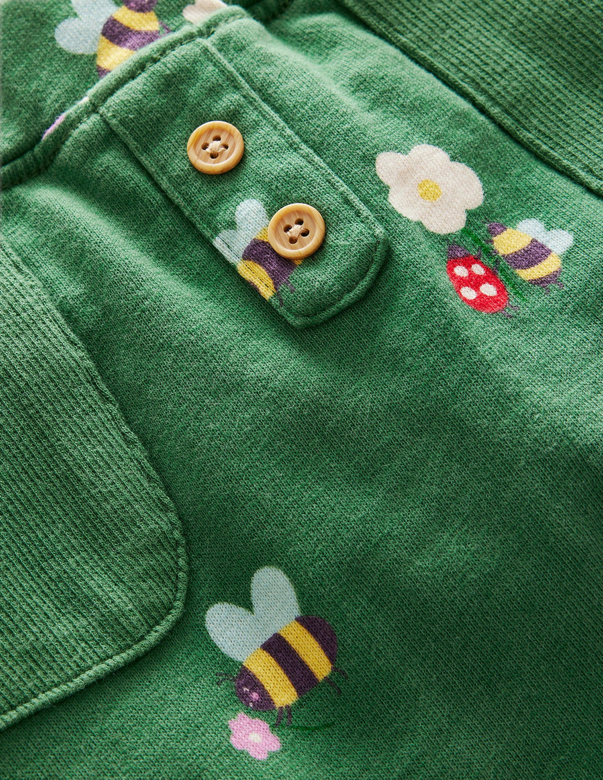 Printed Jersey Pants-Deep Grass Green Bugs - Image 3