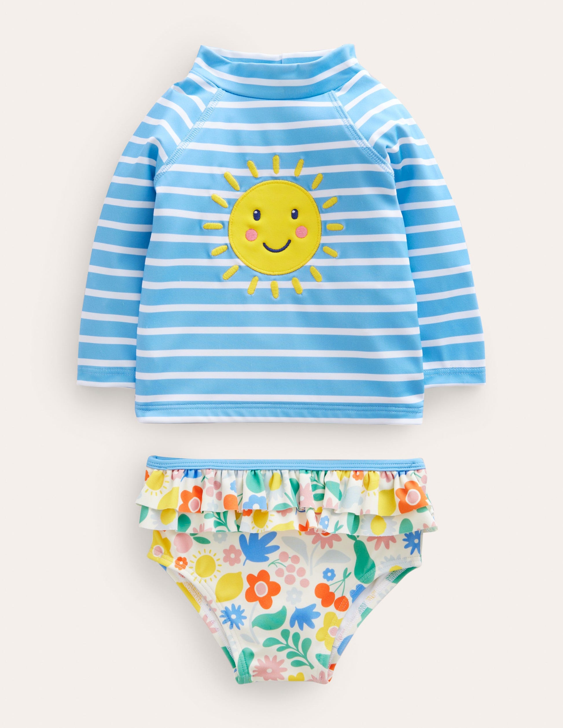 Rash Guard Set-Multi Holiday Floral-1